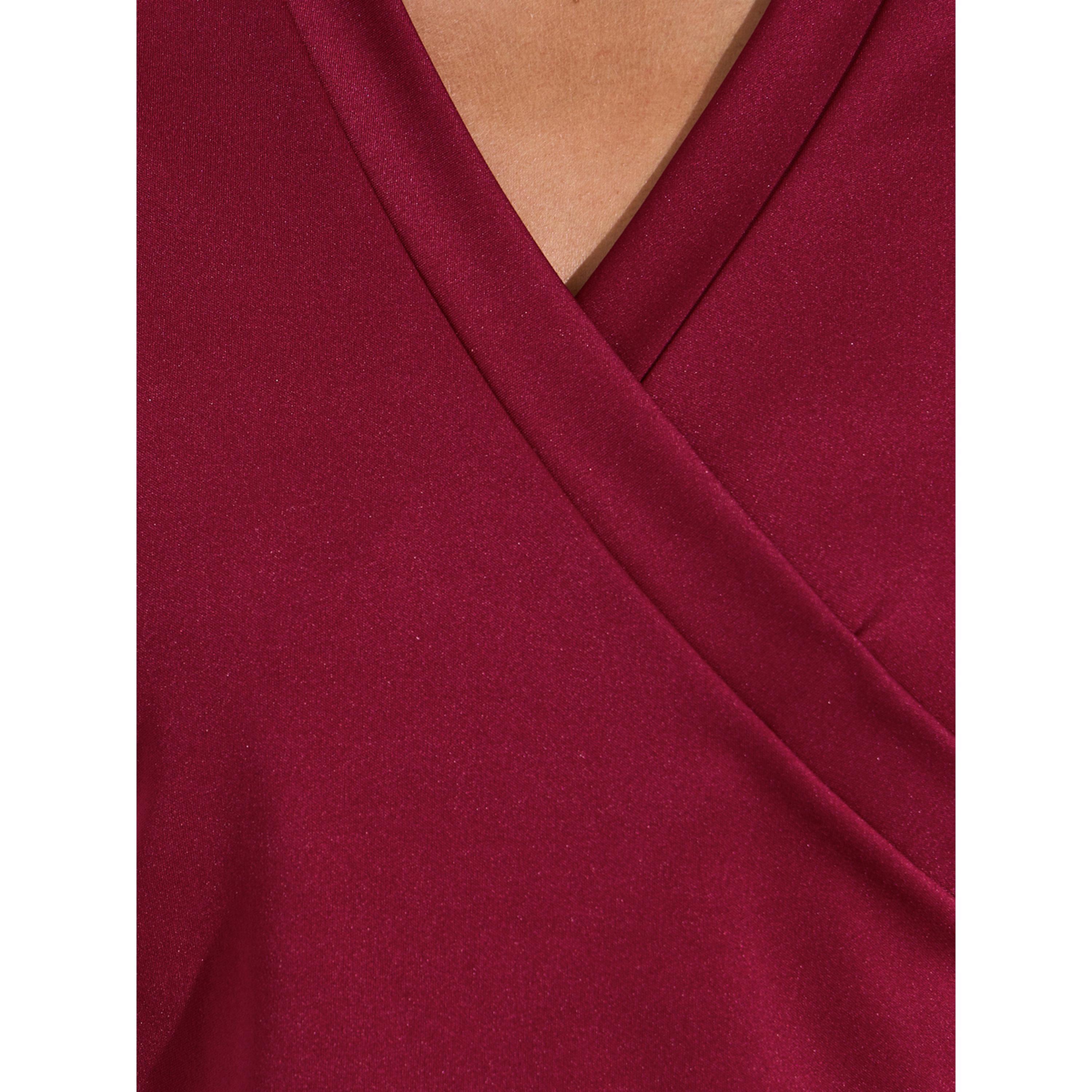 Styli Burgundy Flared Long Sleeve Wrap Top-women-clothing-shirtsandblouses-blouses-image-4