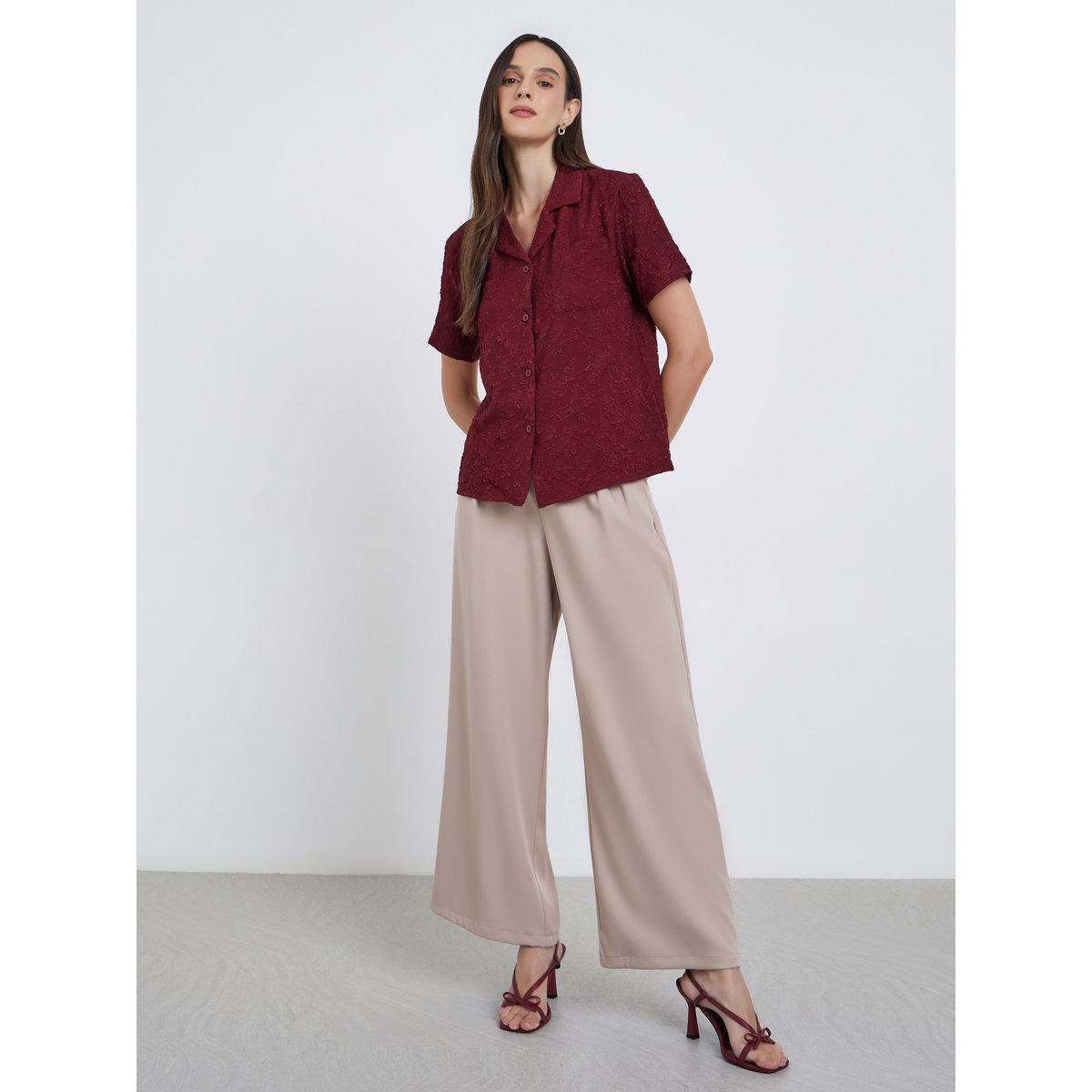 بلوزة جاكار بتفاصيل أزرار-women-clothing-shirtsandblouses-shirts-image-2