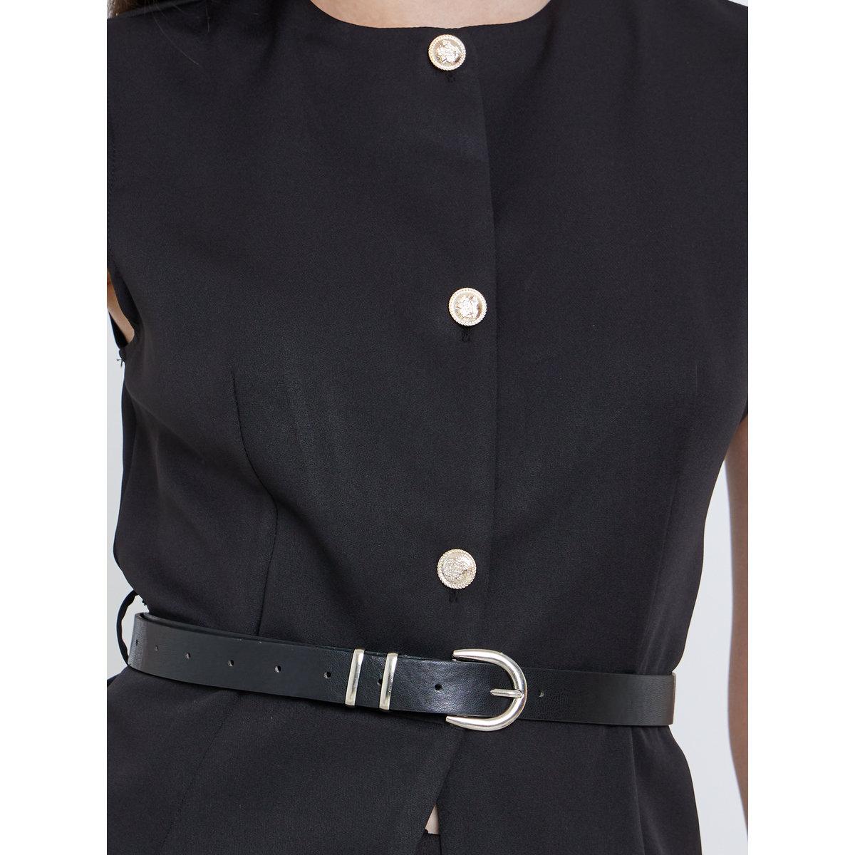 Styli Round Neck Buttoned Waistcoat with Belt-women-clothing-coatsandjackets-waistcoats-image-3