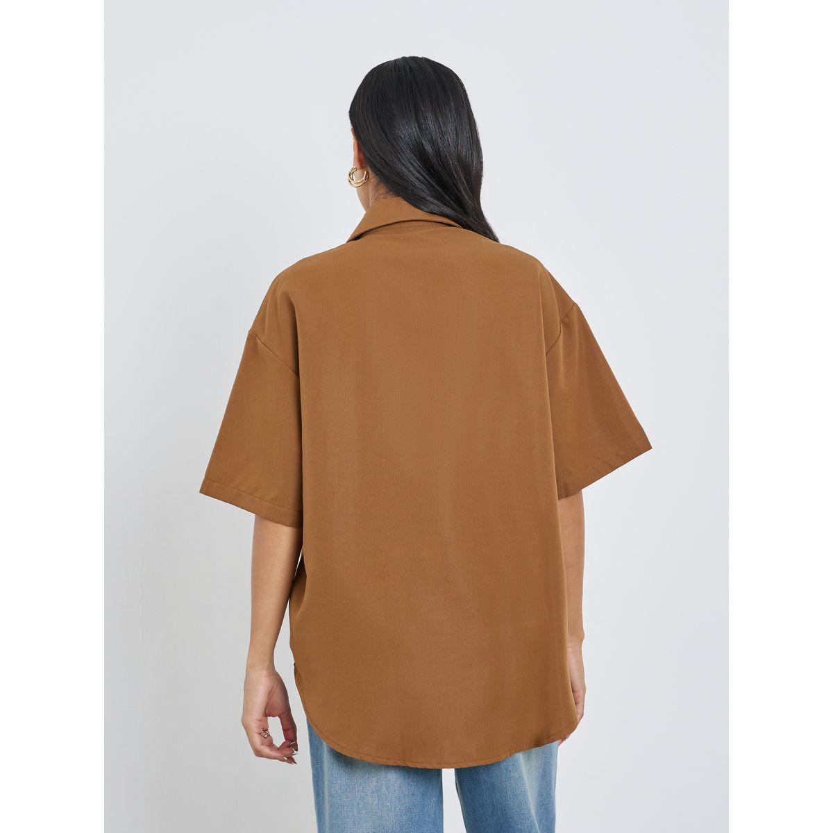 بلوزة سادة بياقة سبريد-women-clothing-shirtsandblouses-shirts-image-1