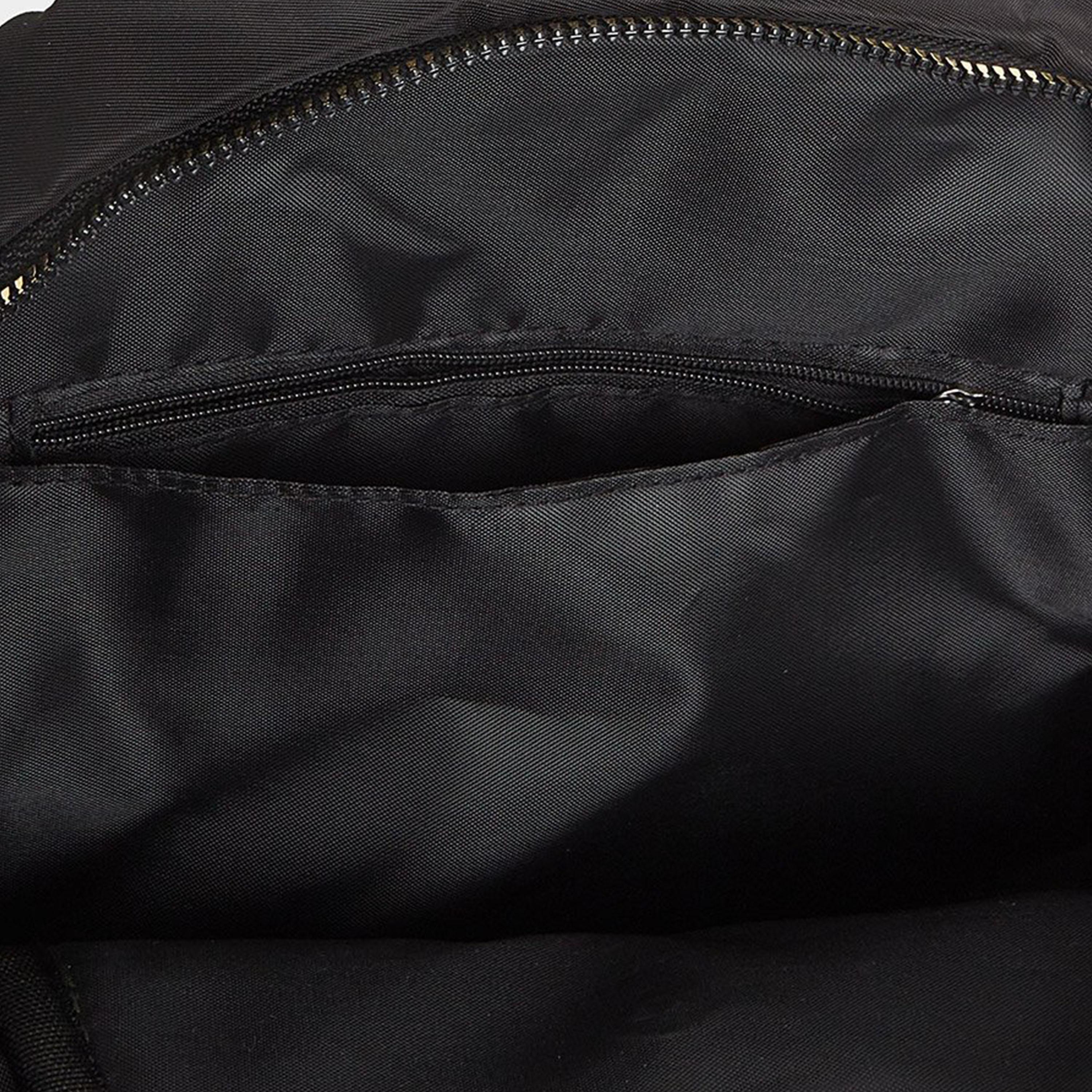 Styli Black Metal Patch Detail Backpack-women-bagsandwallets-backpacks-image-5