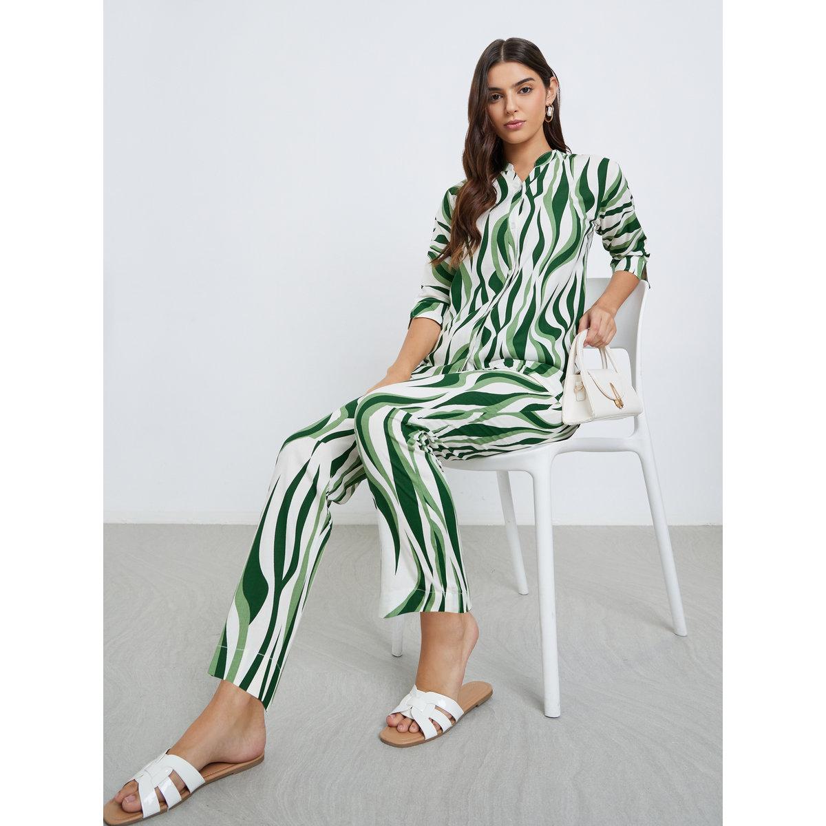 Maxim Creation Women Abstract Print Top and Pants Co-Ords-women-clothing-coordsets-image-1