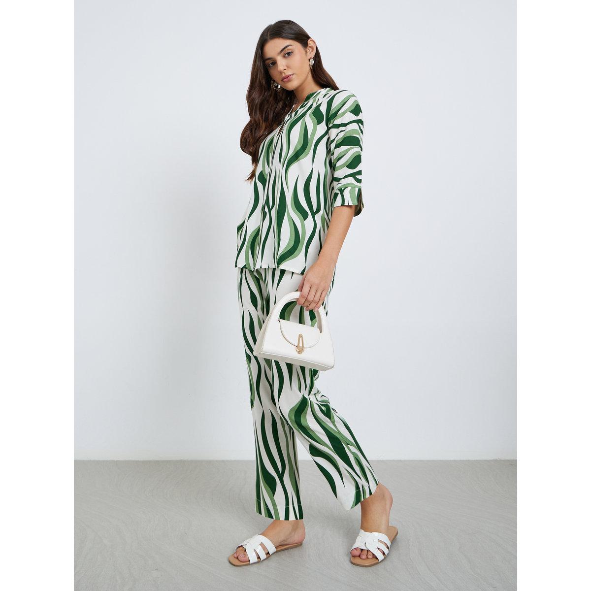 Maxim Creation Women Abstract Print Top and Pants Co-Ords-women-clothing-coordsets-image-2