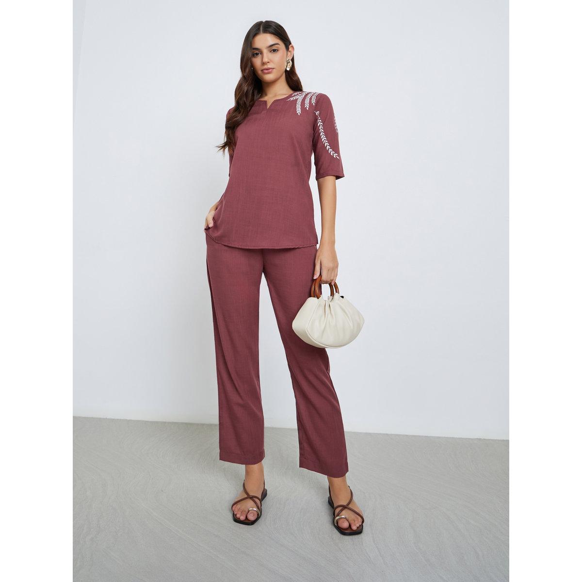 Maxim Creation Women Embroidered Panel Top and Pants Co-Ords-women-clothing-coordsets-image-2