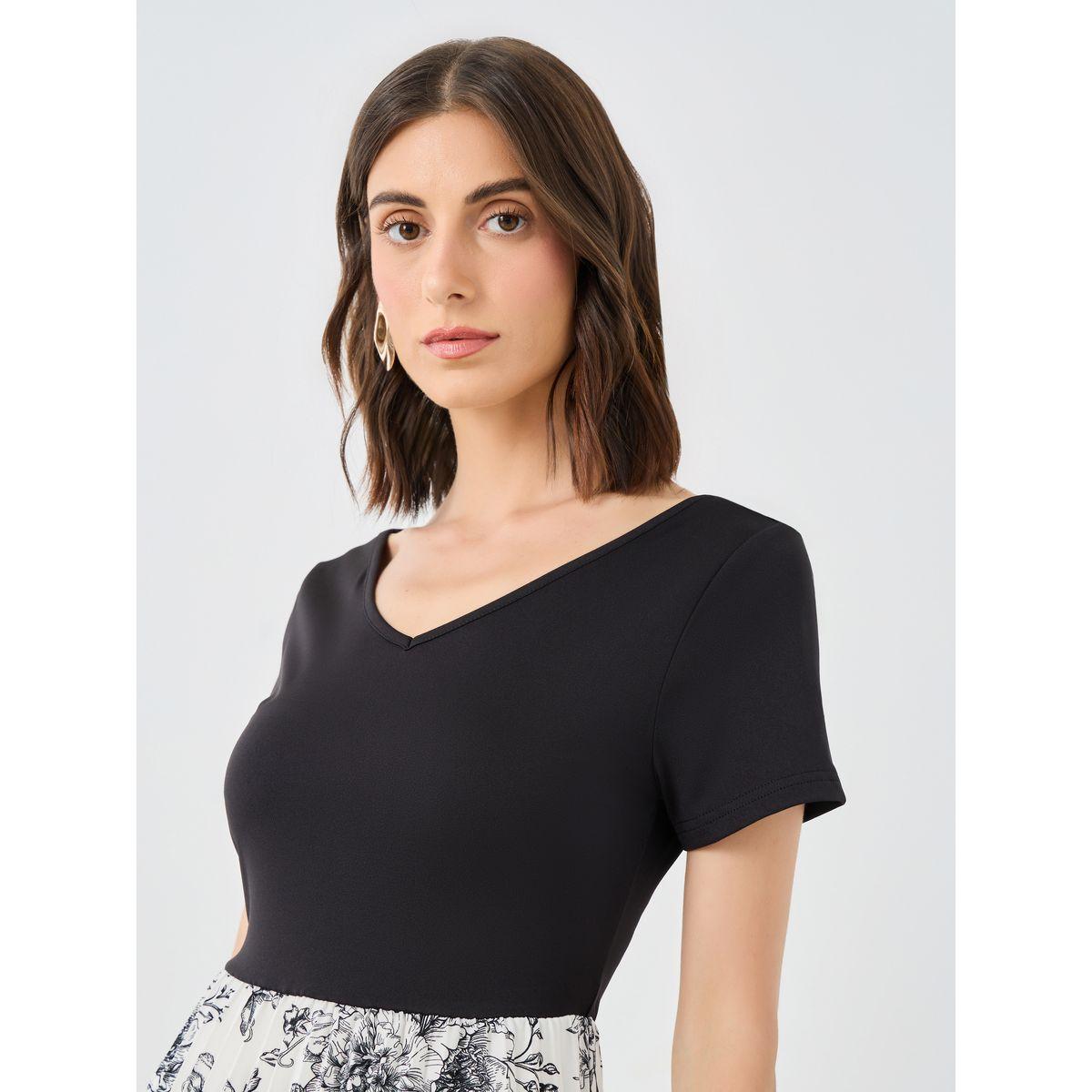 Styli Floral Print Pleated Detail Midi Dress-women-clothing-dresses-image-4