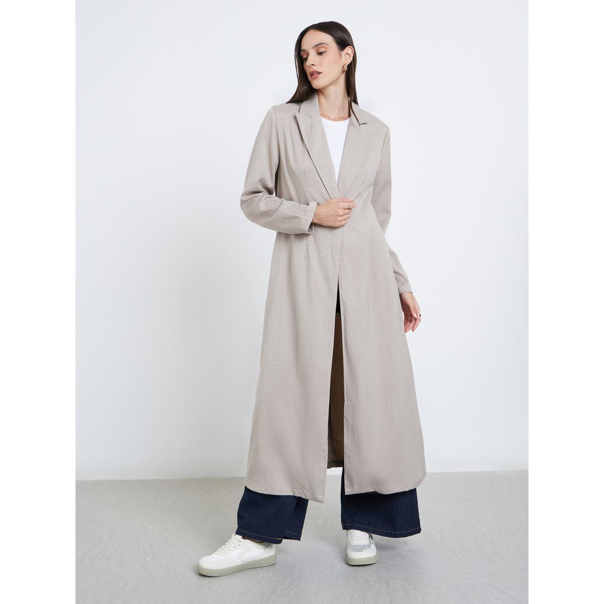 كيمونو طويل بتفاصيل ياقة بشق-women-arabicclothing-abayas-image-2