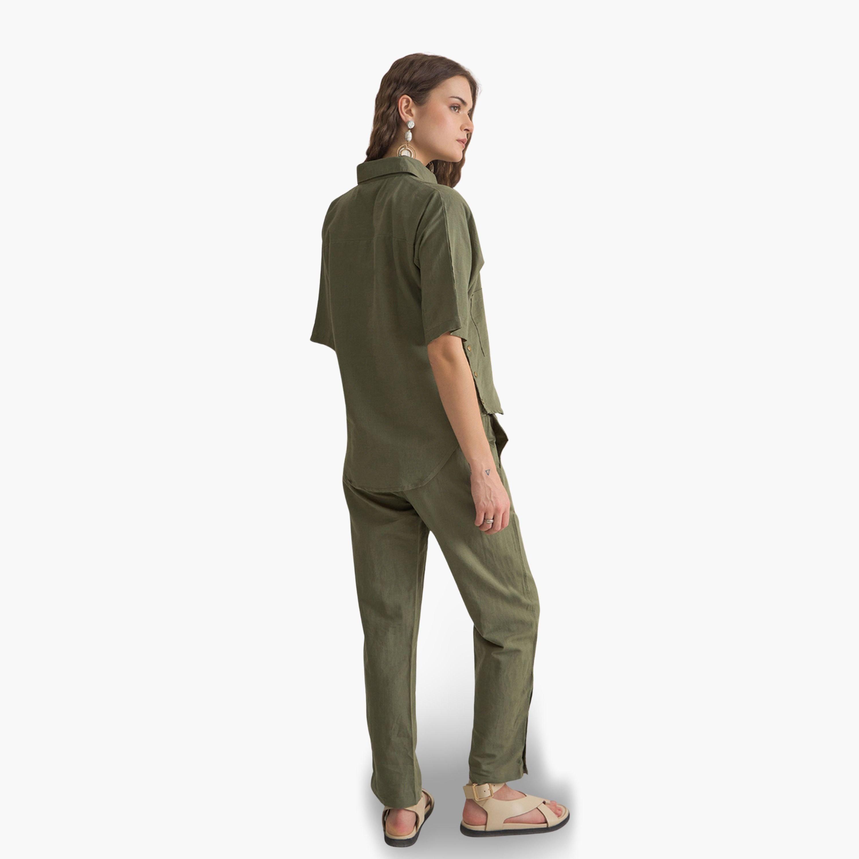 طقم نسائي من بلوزة وبنطال من فيسكوز رايون-women-clothing-coordsets-image-5