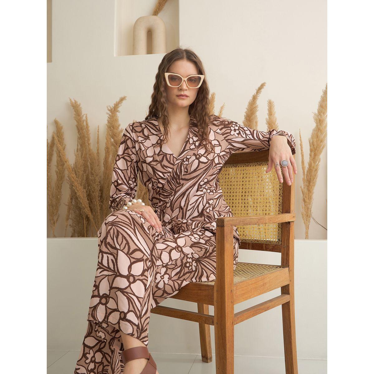 Sanskrutihomes Printed Viscose Rayon Long Sleeve Top and Pants Co-Ords-women-clothing-coordsets-image-6