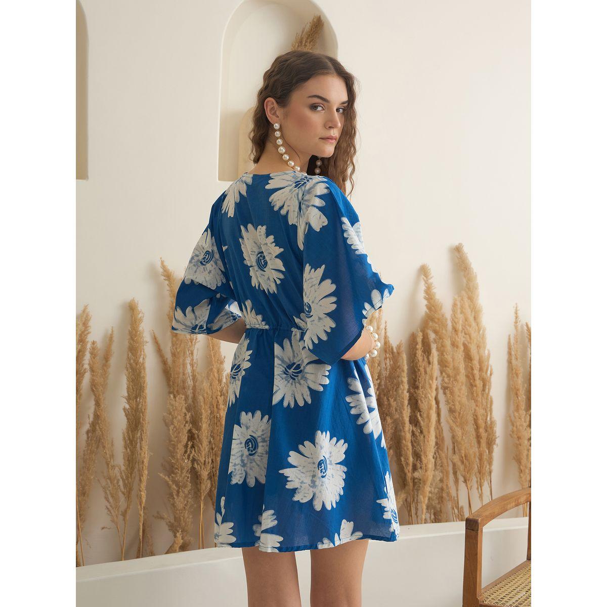 فستان قصير بطبعة زهور-women-clothing-dresses-image-2