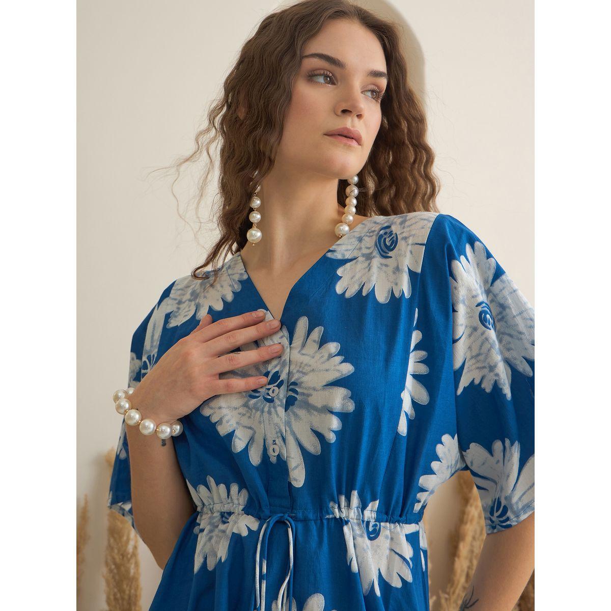 فستان قصير بطبعة زهور-women-clothing-dresses-image-4