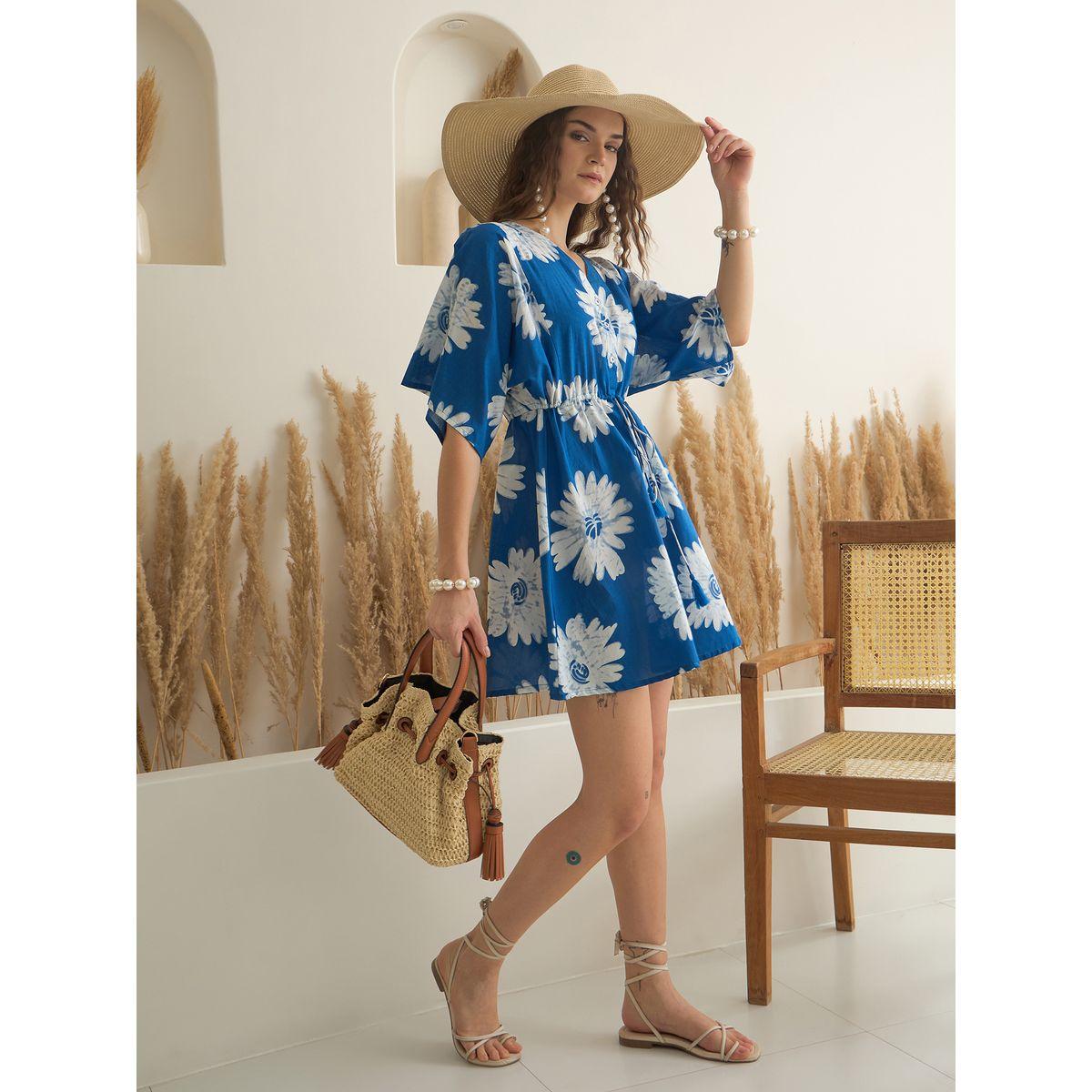 فستان قصير بطبعة زهور-women-clothing-dresses-image-5