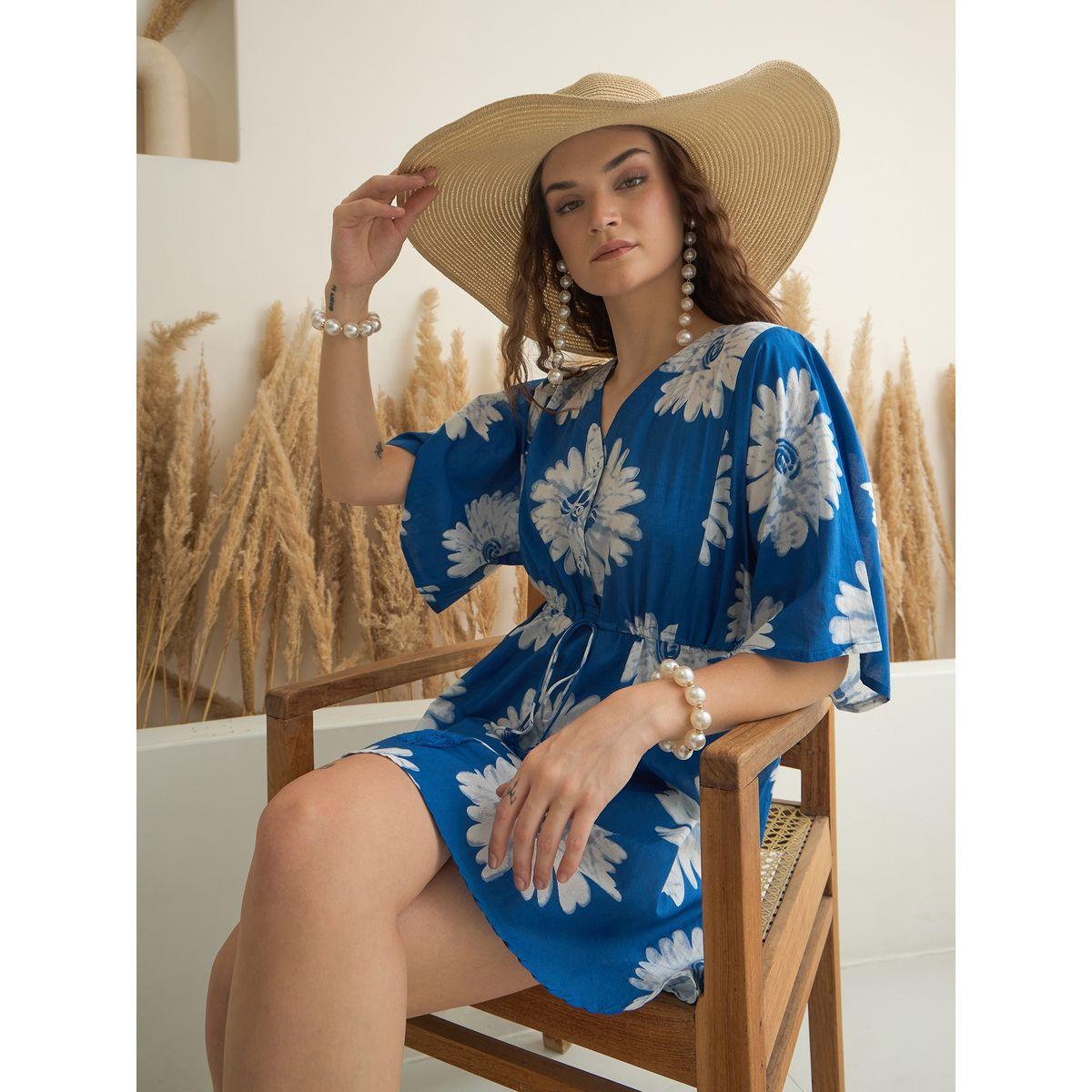 فستان قصير بطبعة زهور-women-clothing-dresses-image-6