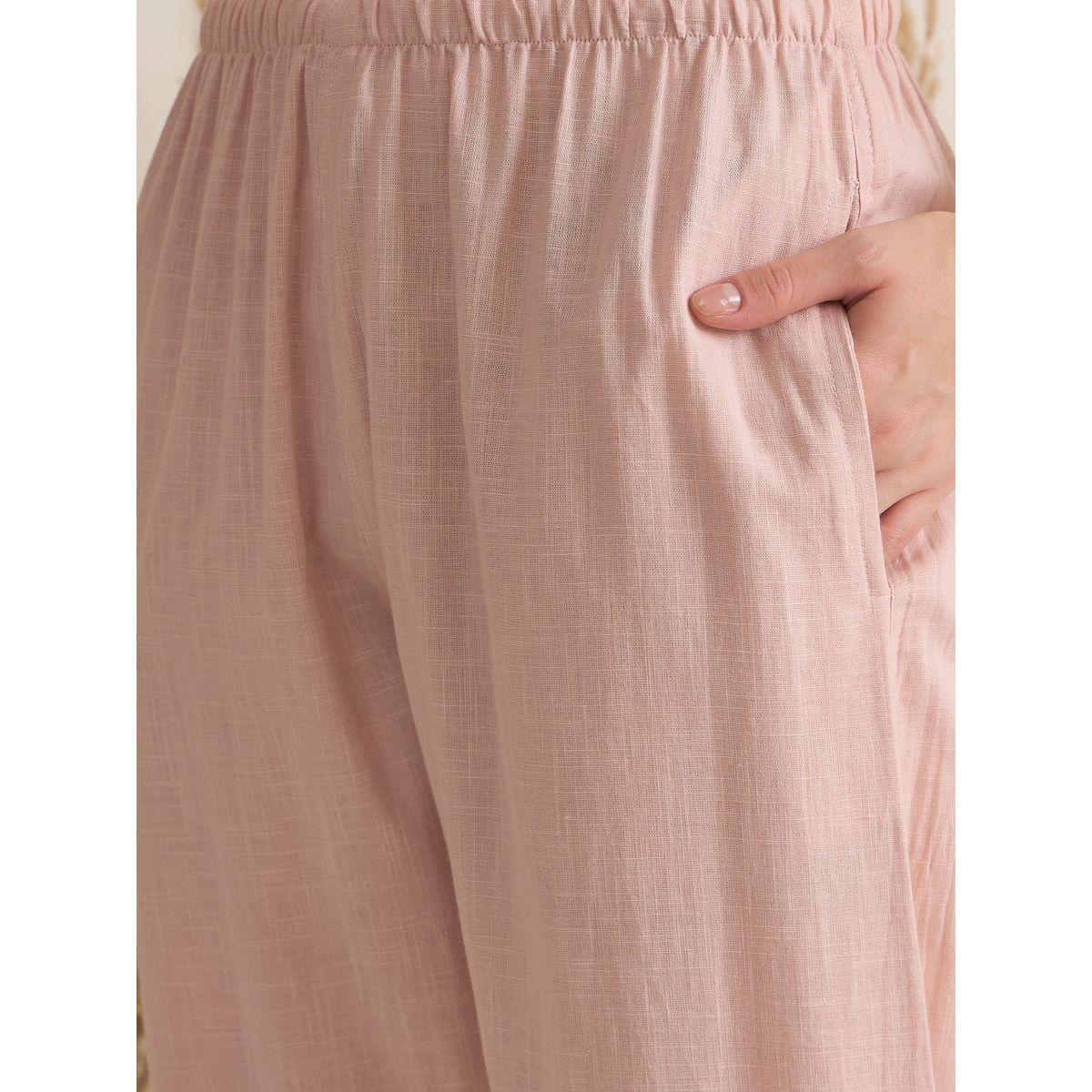 طقم من بنطال بيجاما وبلوزة بتفاصيل مُطرزة-women-clothing-nightwear-pyjamas-longsets-image-2