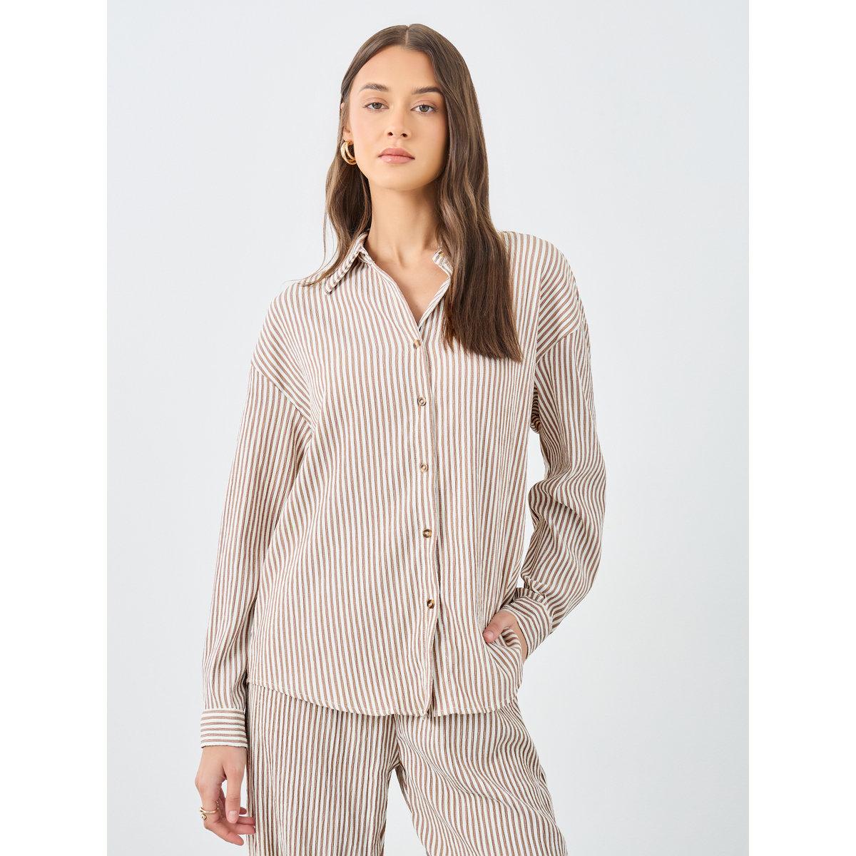 Styli Women Striped Shirt and Pants Co-Ords-women-clothing-coordsets-image-3