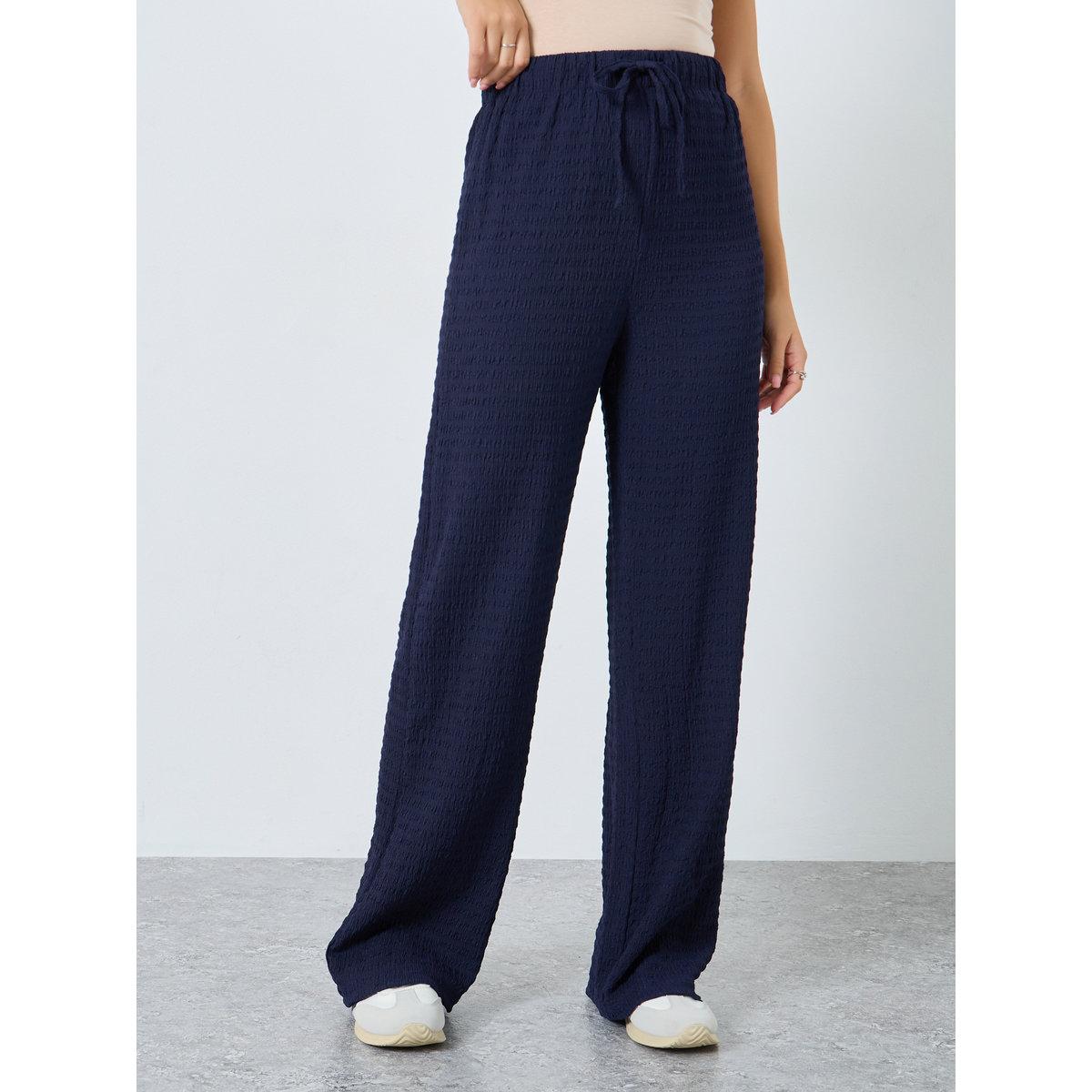 Styli Women Textured Longline Shirt and Pants Co-Ords-women-clothing-coordsets-image-5