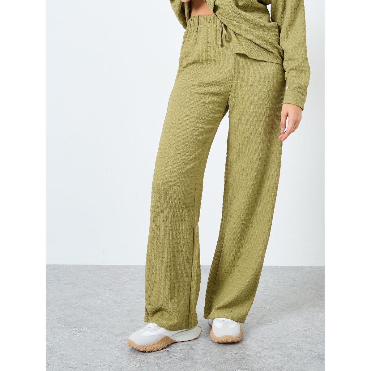 Styli Women Textured Longline Shirt and Pants Co-Ords-women-clothing-coordsets-image-4