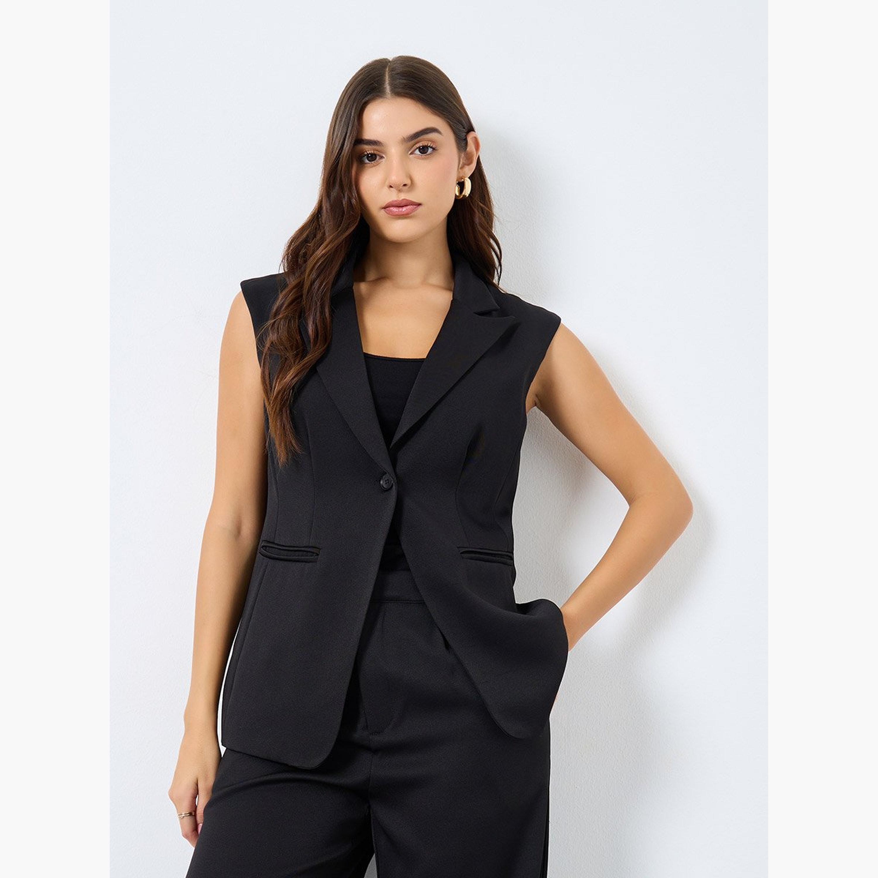 Styli Women Sleeveless Blazer and Trousers Co-Ords-women-clothing-coordsets-image-2