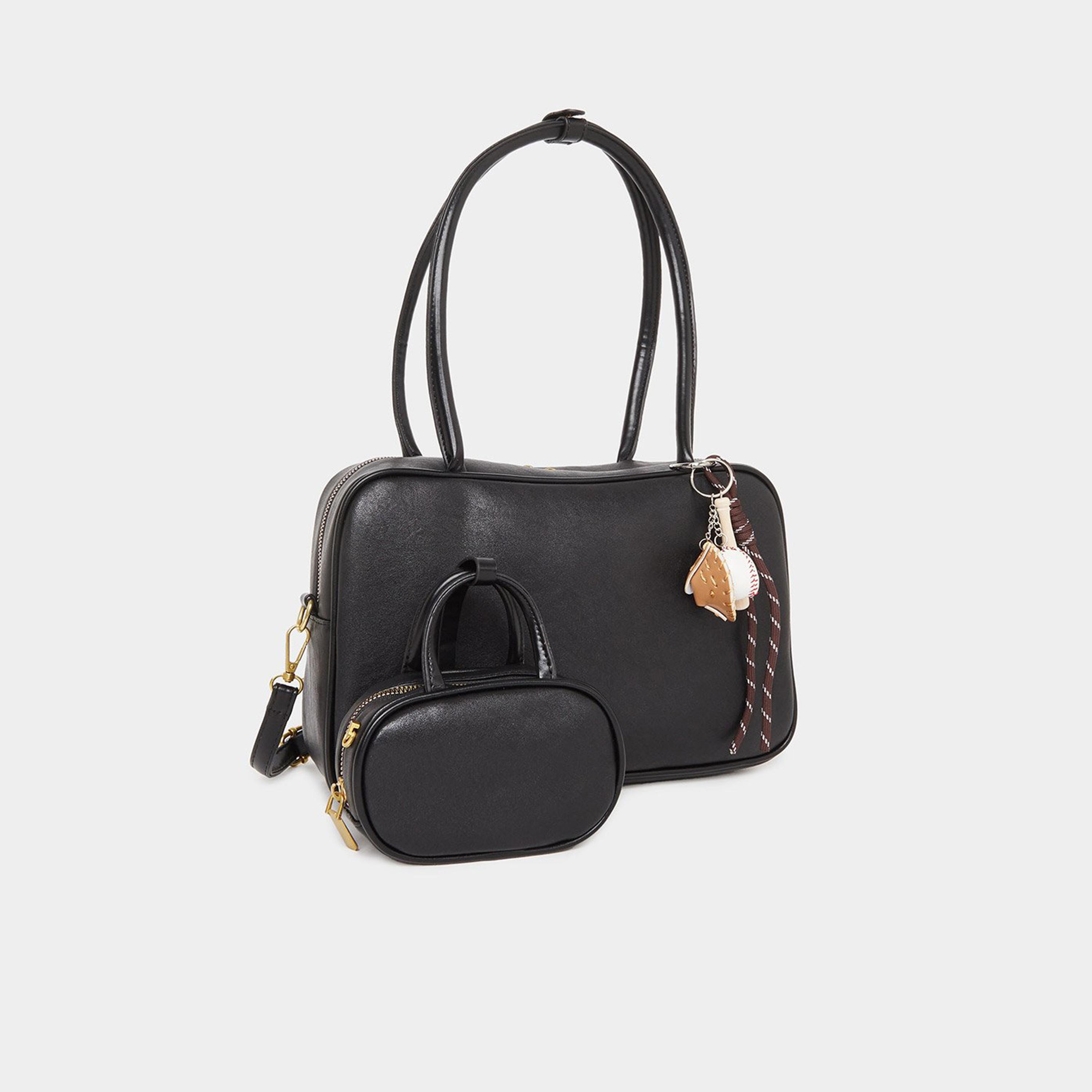 Styli Dual Handle Shoulder Bag with Drop Charm-women-bagsandwallets-handbags-image-1