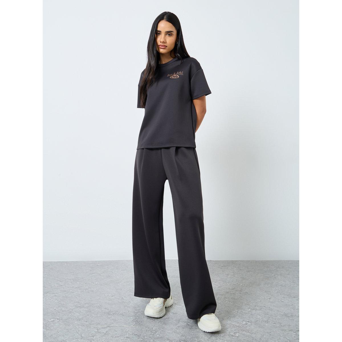 تيشيرت فضفاض بطبعة كتابة-women-clothing-tshirts-image-2
