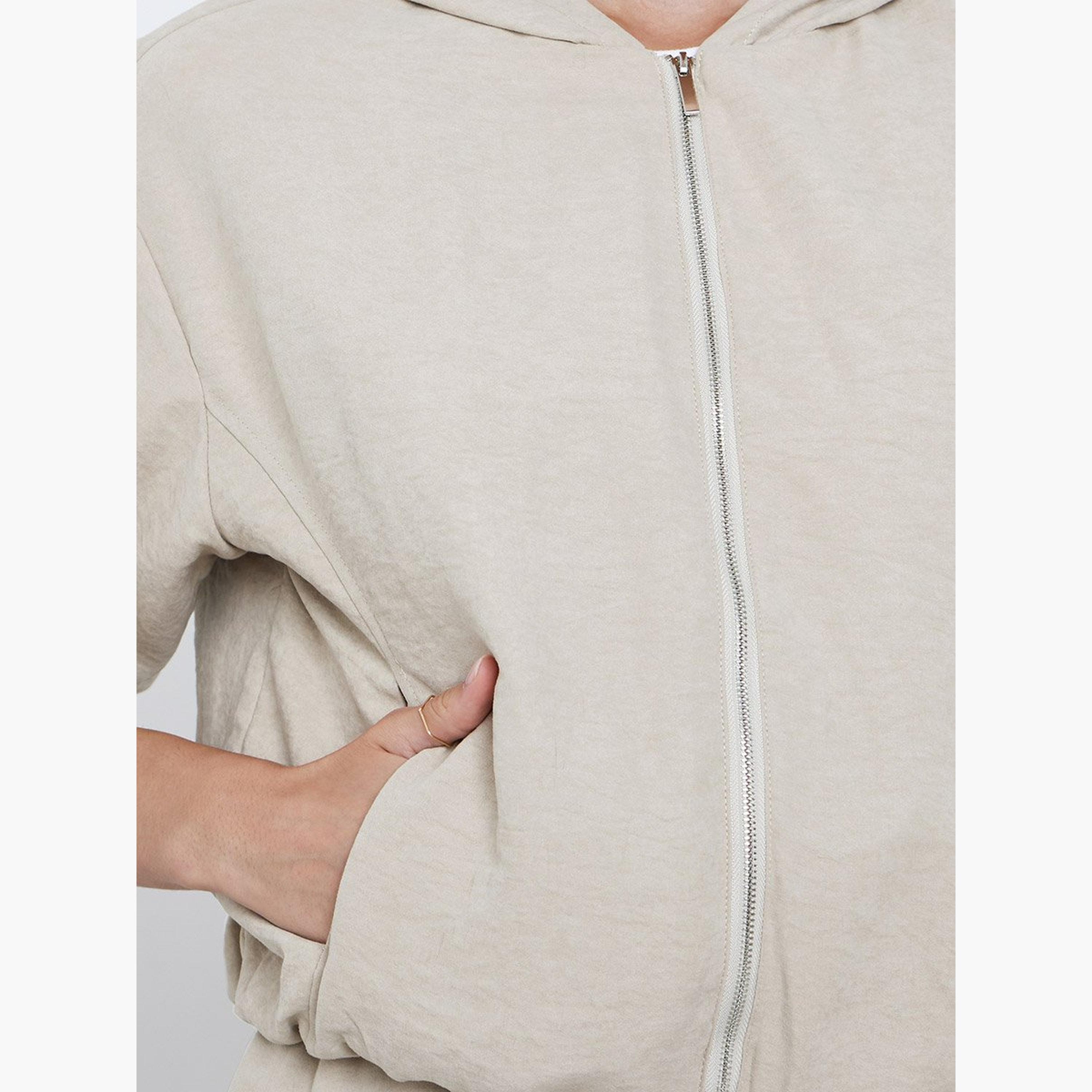 Styli Suede Zipped Bomber Jacket-women-winterwear-coatsandjackets-jackets-image-4