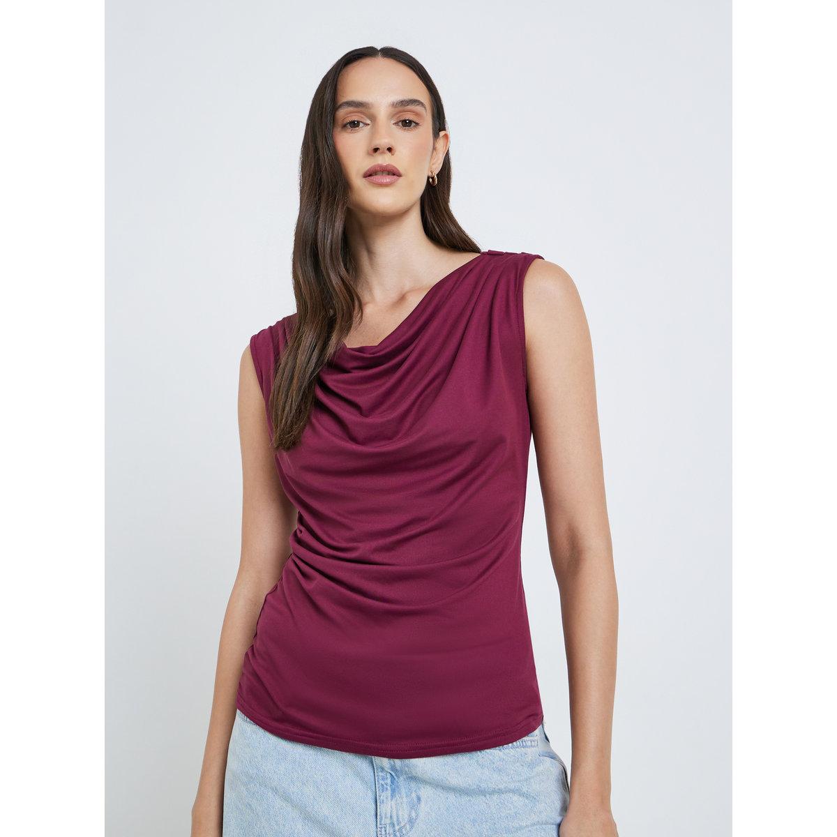 Styli Sleeveless Draped Detail Top-women-clothing-shirtsandblouses-blouses-image-1