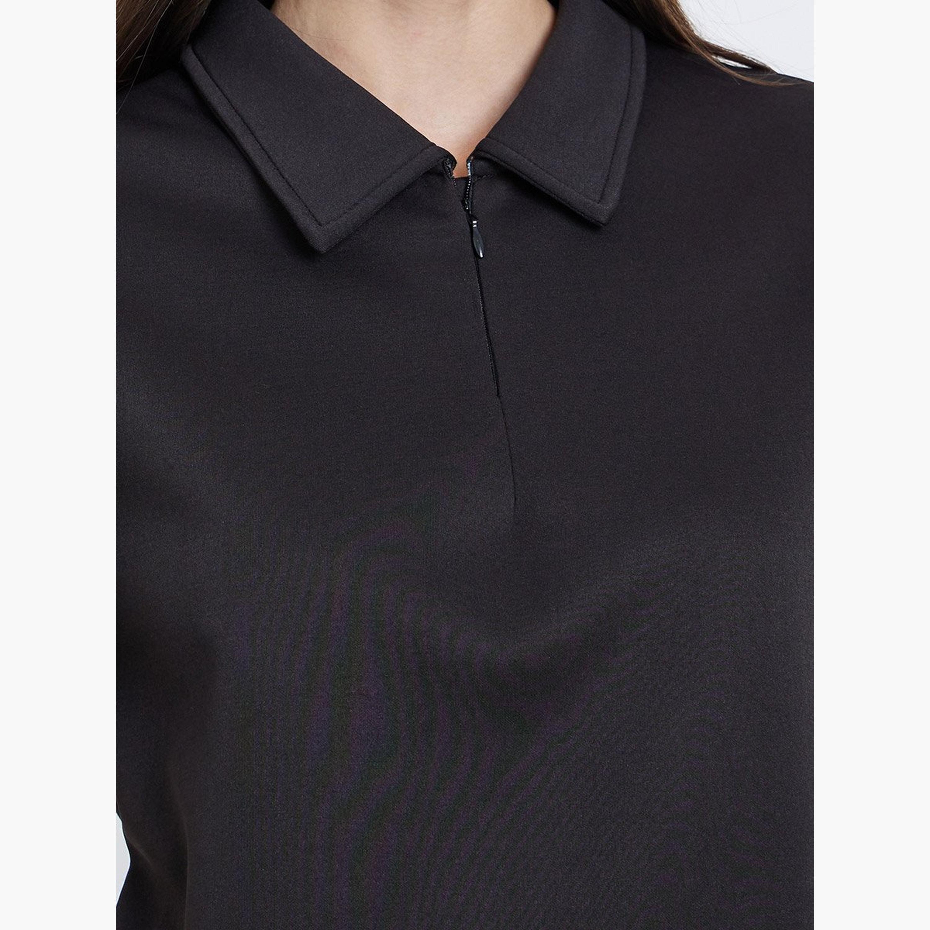 ستايلي - تي شيرت بولو سادة بأكمام قصيرة-women-clothing-tshirts-image-3