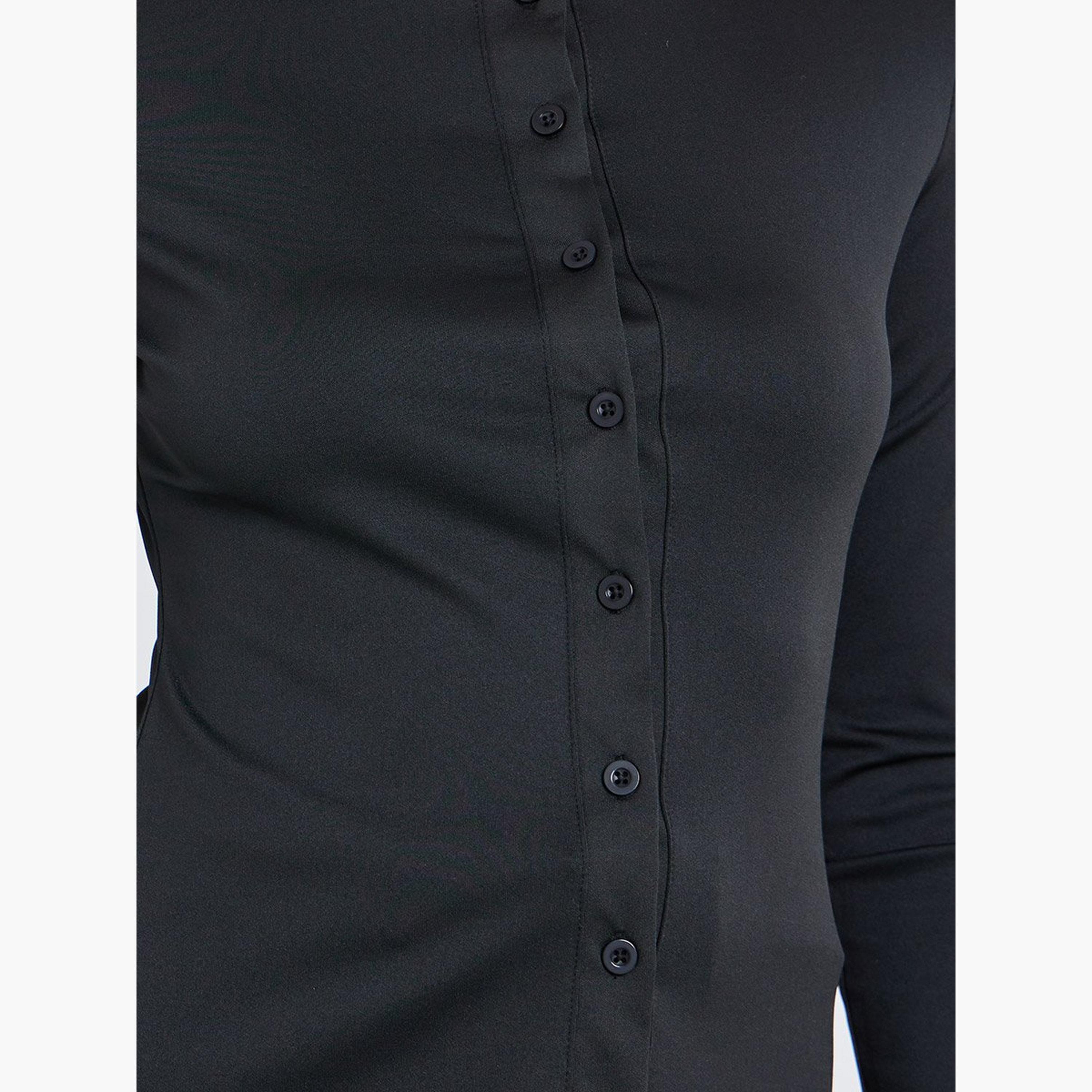 Styli Women Black Long Sleeve Knit Top-women-clothing-tshirts-image-4
