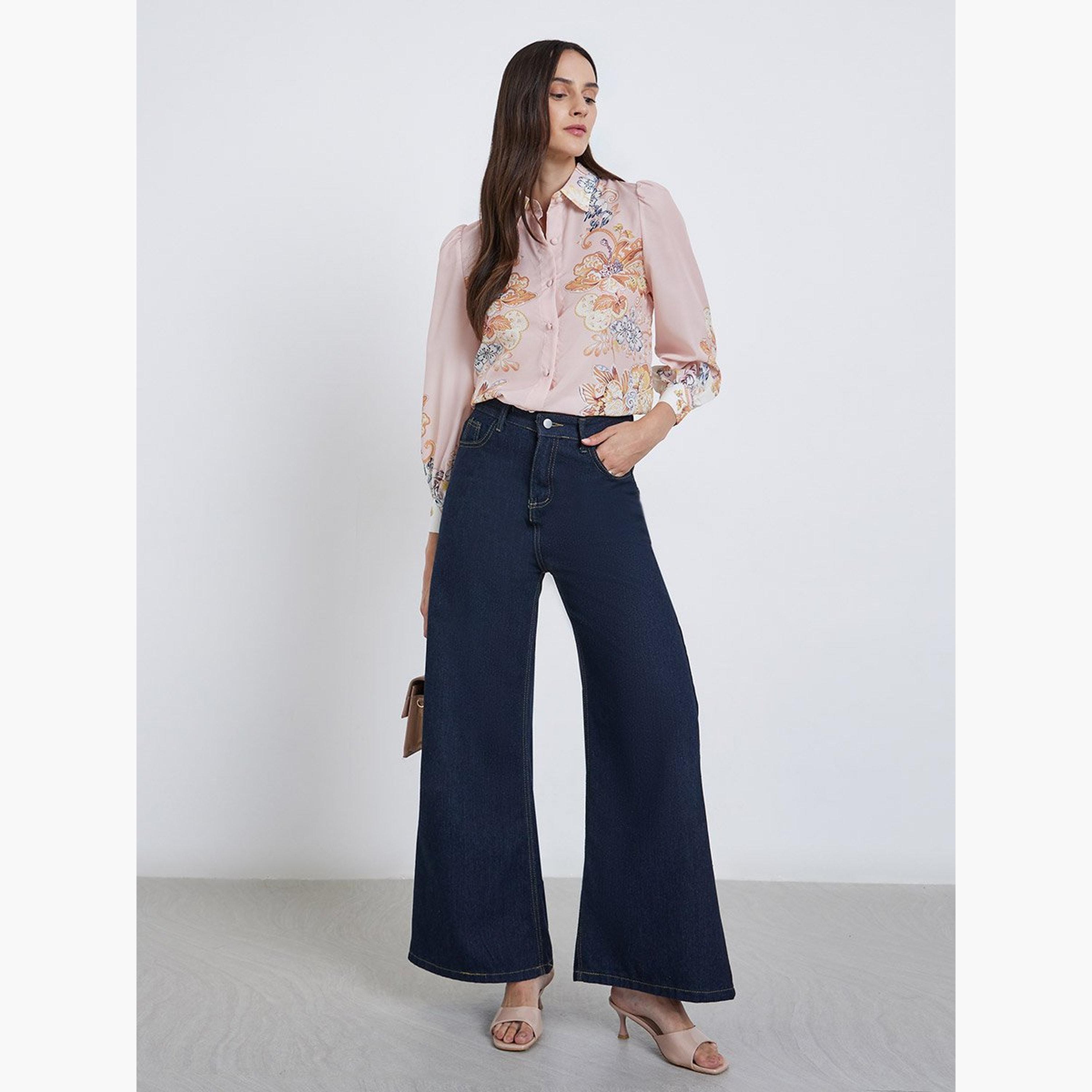 Styli Floral Placement Printed Buttoned Shirt-women-clothing-shirtsandblouses-shirts-image-3