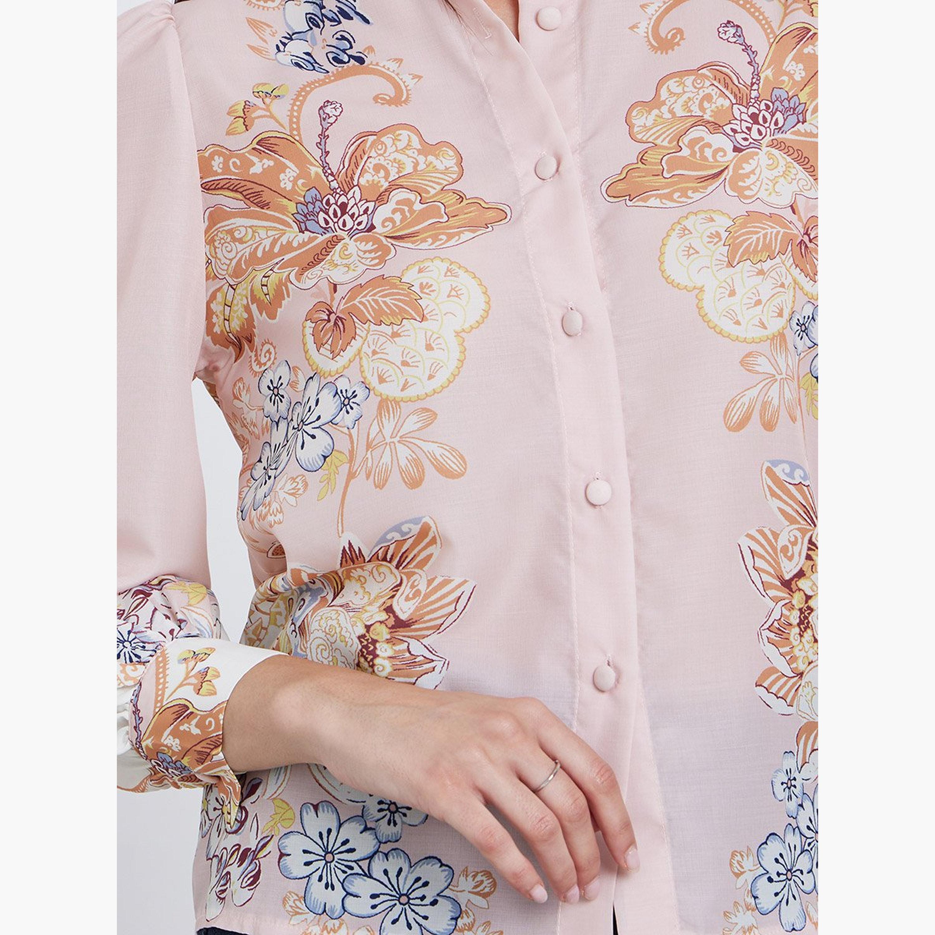 Styli Floral Placement Printed Buttoned Shirt-women-clothing-shirtsandblouses-shirts-image-4