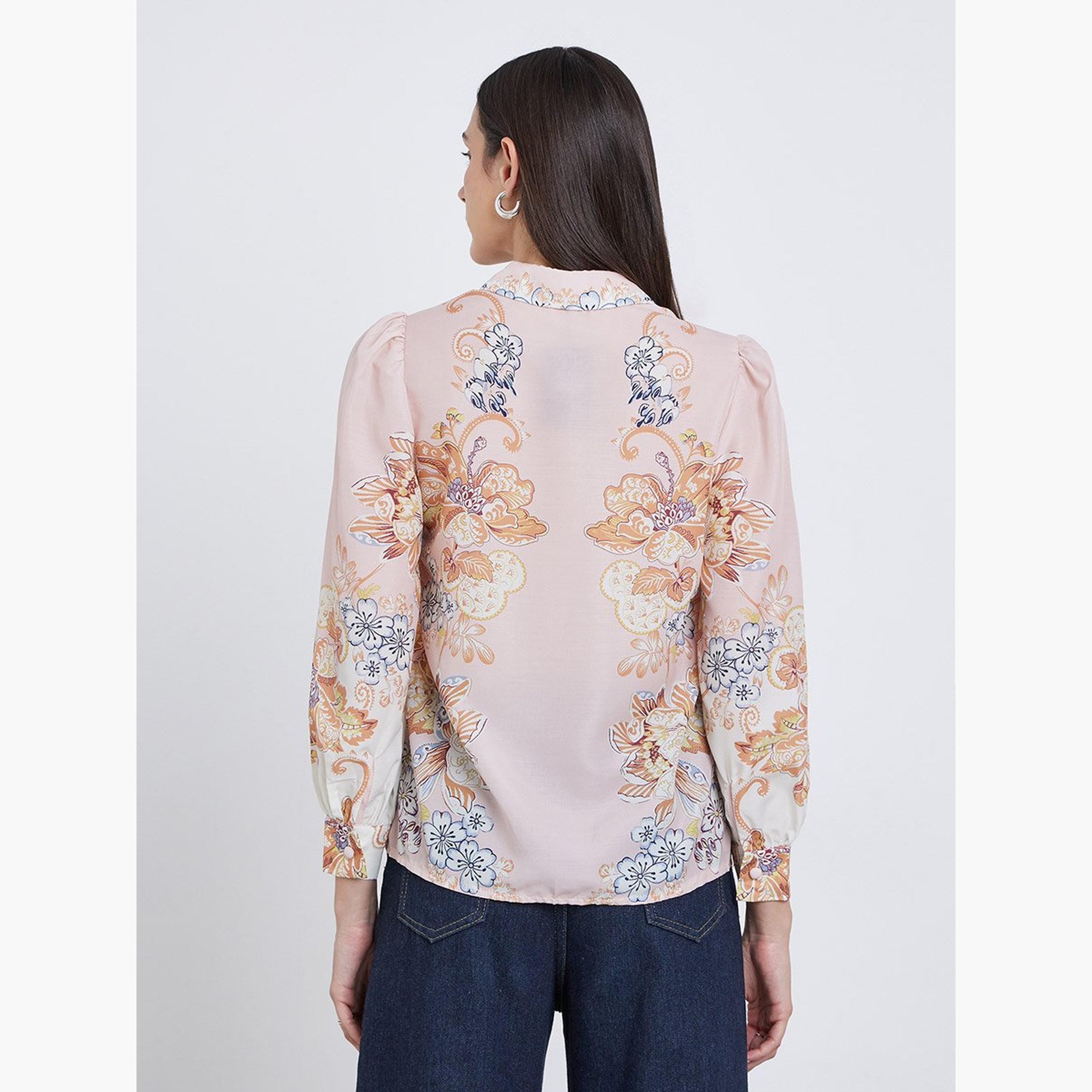 Styli Floral Placement Printed Buttoned Shirt-women-clothing-shirtsandblouses-shirts-image-5
