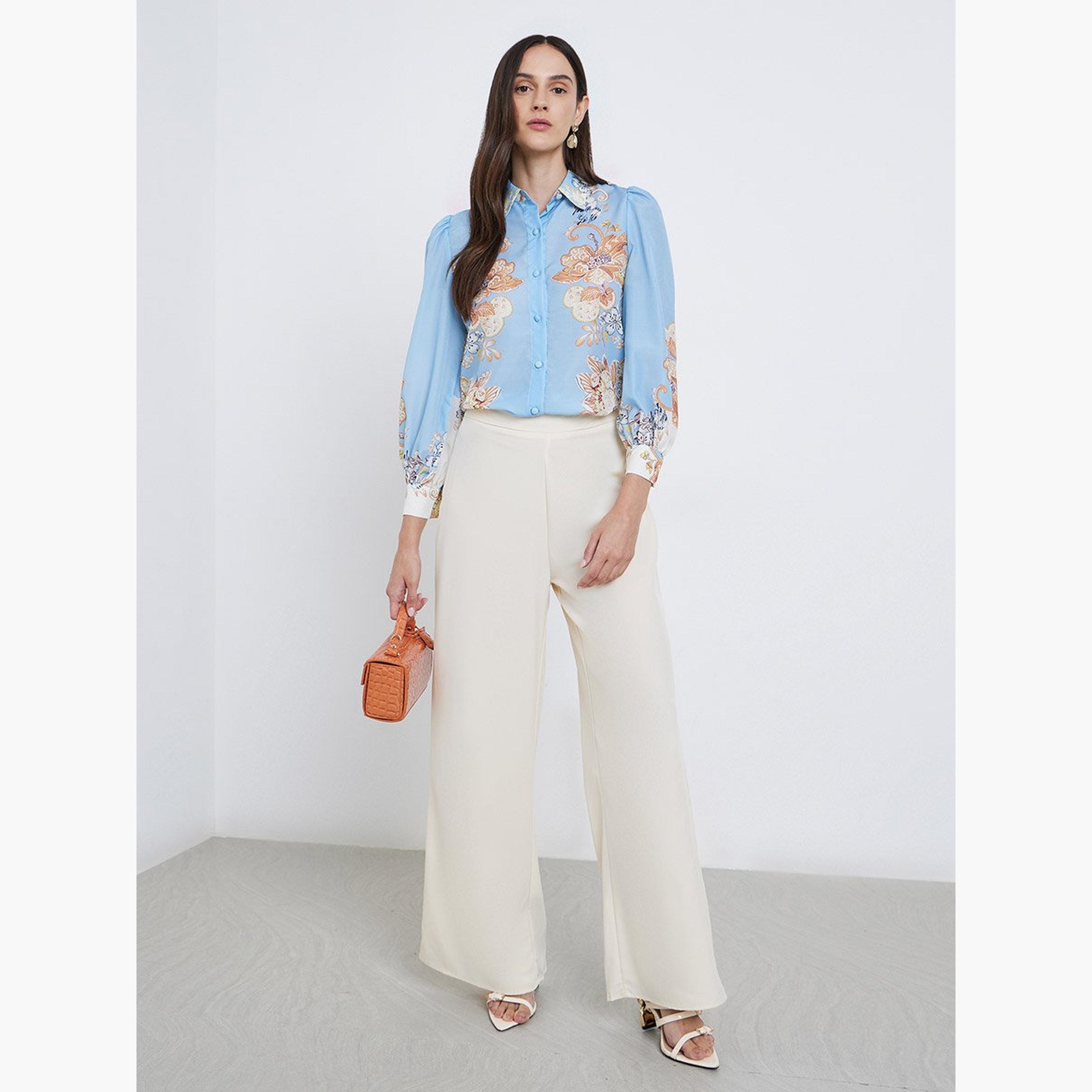 Styli Floral Placement Printed Buttoned Shirt-women-clothing-shirtsandblouses-shirts-image-2