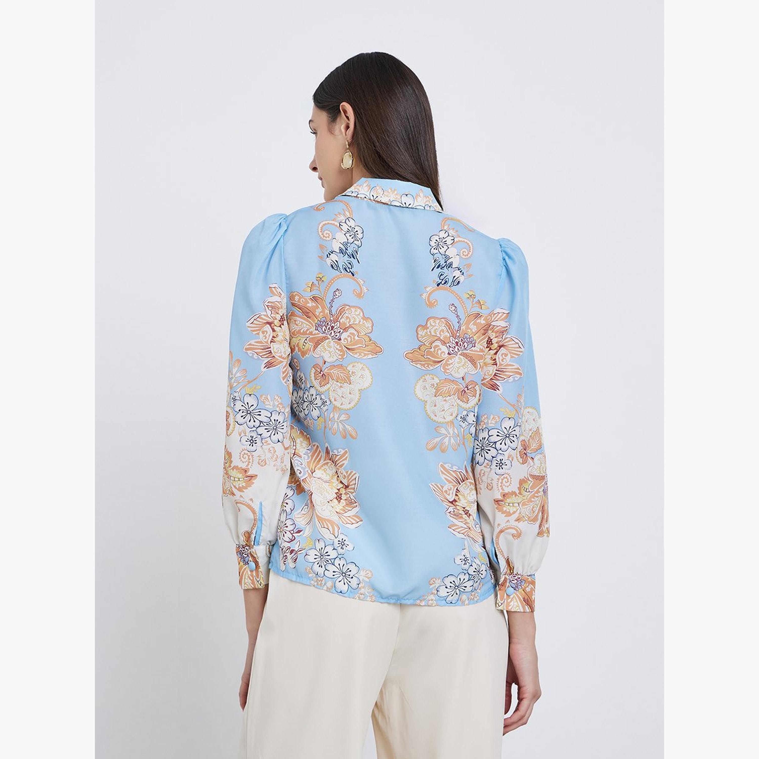 Styli Floral Placement Printed Buttoned Shirt-women-clothing-shirtsandblouses-shirts-image-5