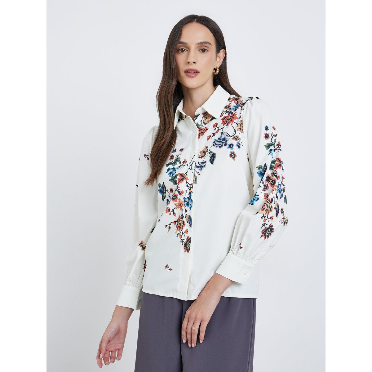 Styli Floral Print Spread Collar Buttoned Shirt-women-clothing-shirtsandblouses-shirts-image-3