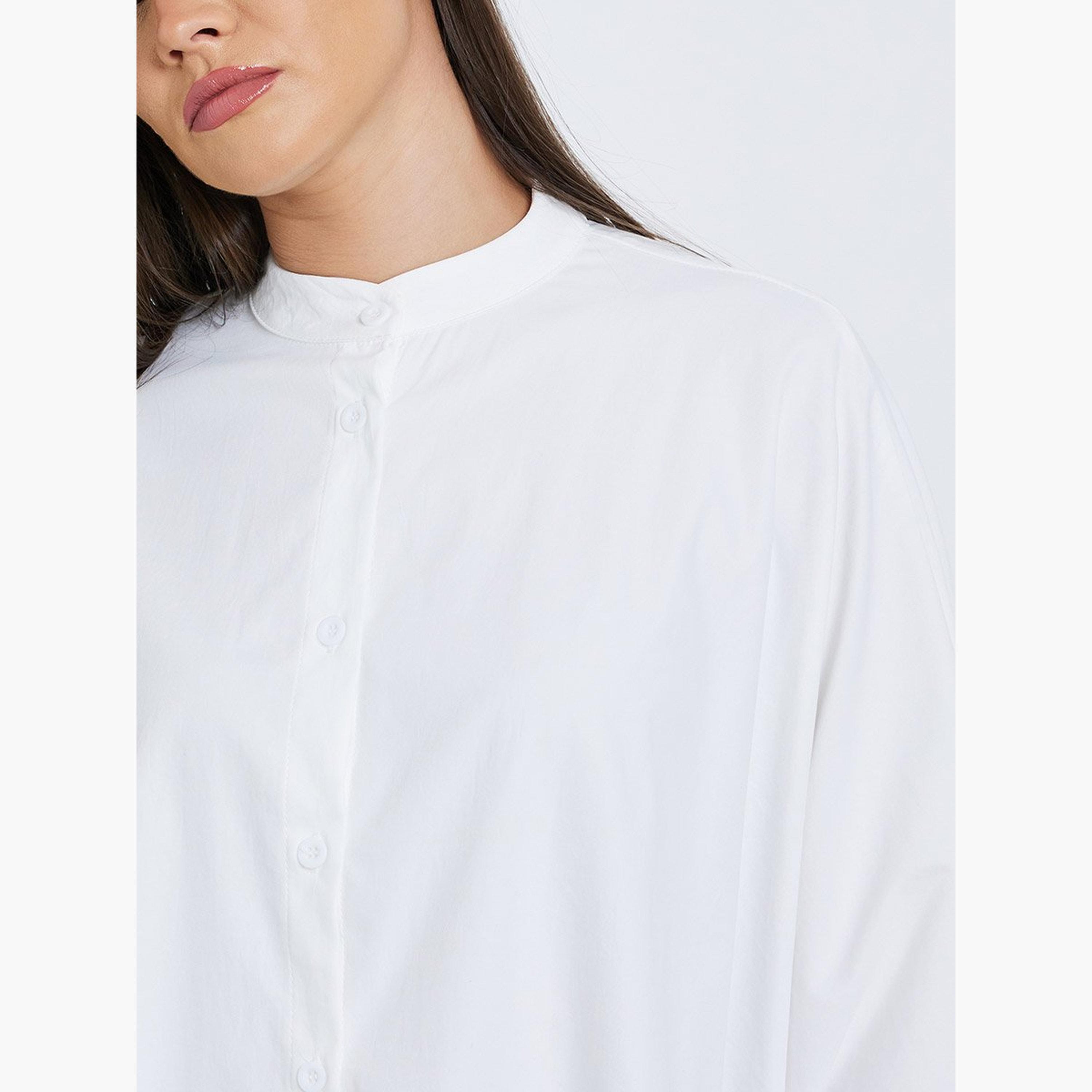 ستايلي - قميص بأكمام خفاش وياقة ماندرين-women-clothing-shirtsandblouses-shirts-image-4
