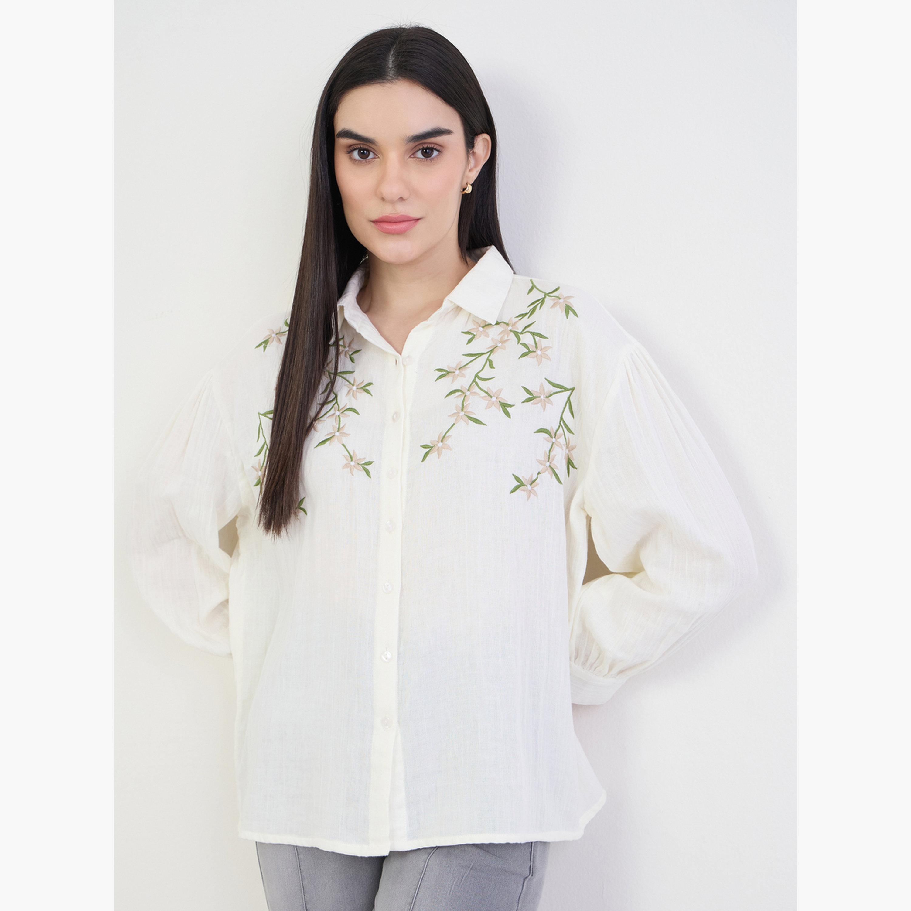 طقم من بلوزة تويد وتنورة-women-clothing-shirtsandblouses-shirts-image-1