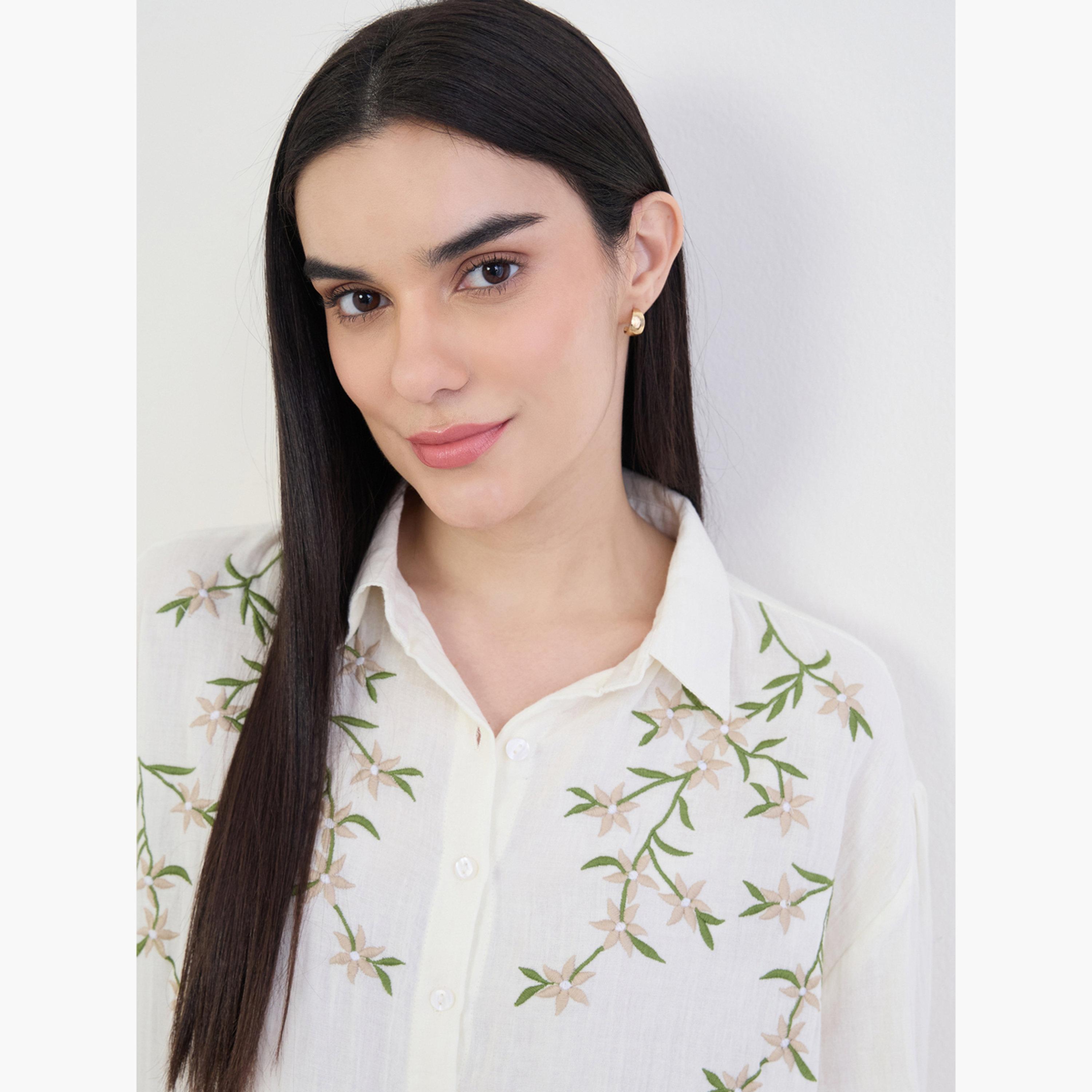 طقم من بلوزة تويد وتنورة-women-clothing-shirtsandblouses-shirts-image-3