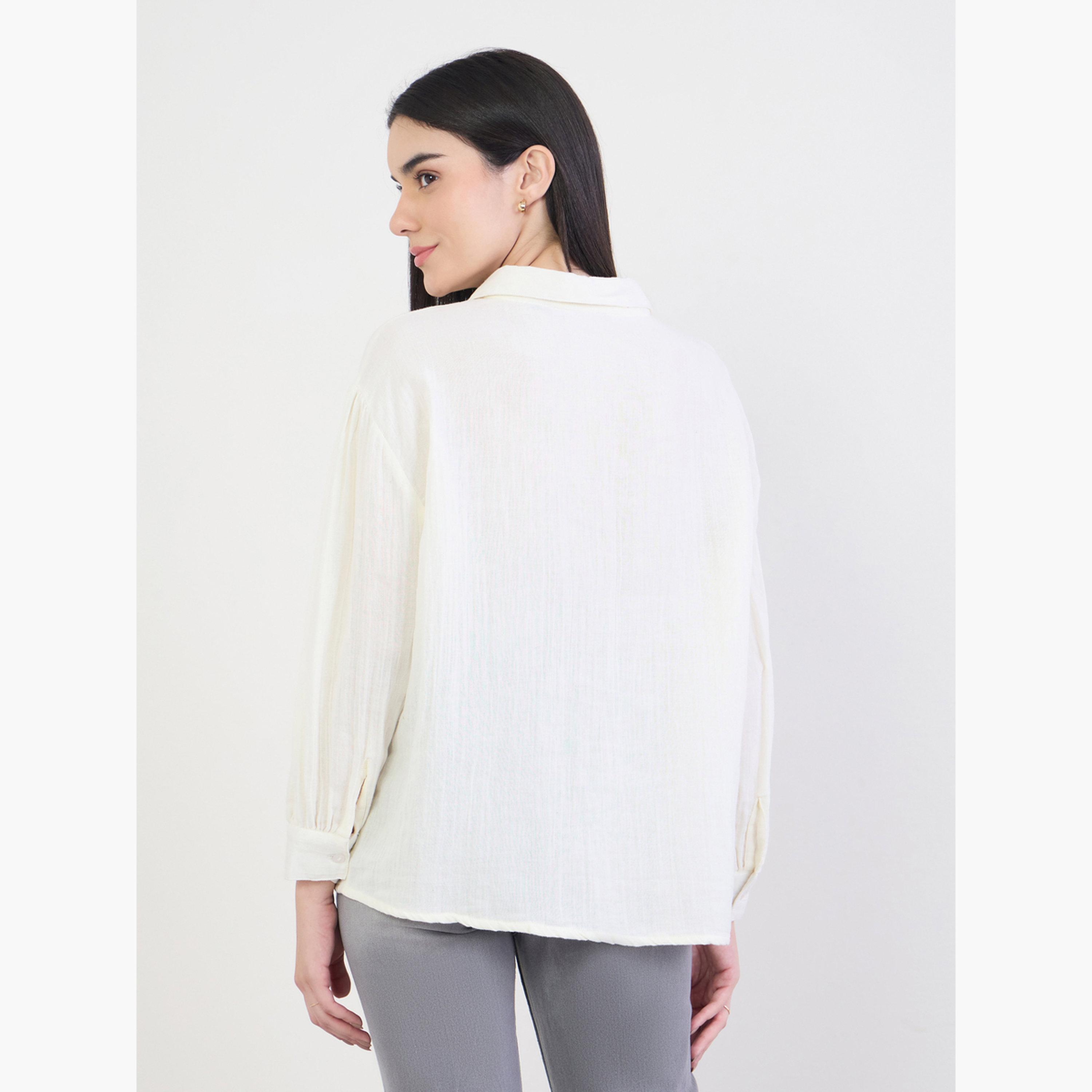 طقم من بلوزة تويد وتنورة-women-clothing-shirtsandblouses-shirts-image-4