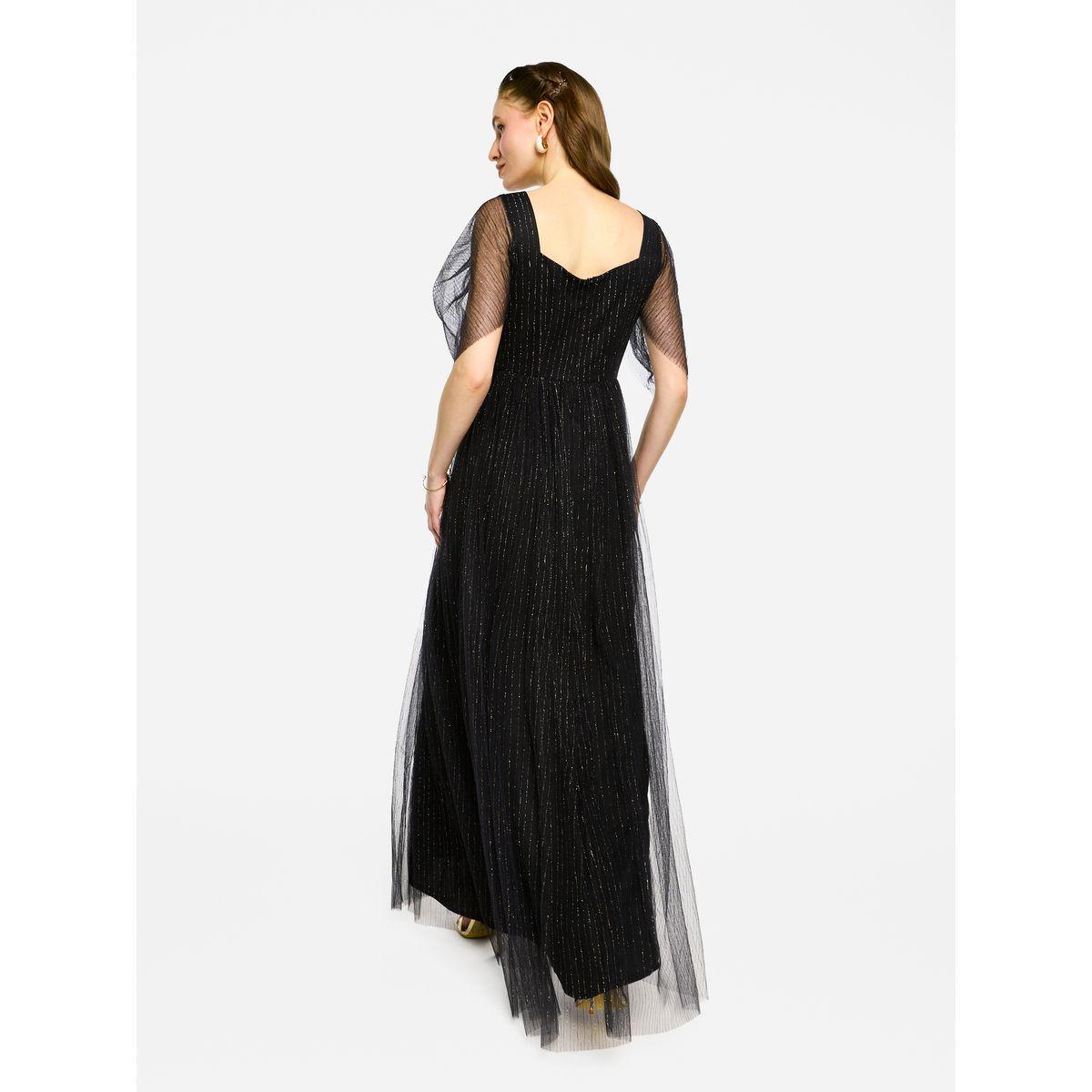 House of Moda Puff Sleeves Pleated Tulle Maxi Dress-women-clothing-dresses-image-9