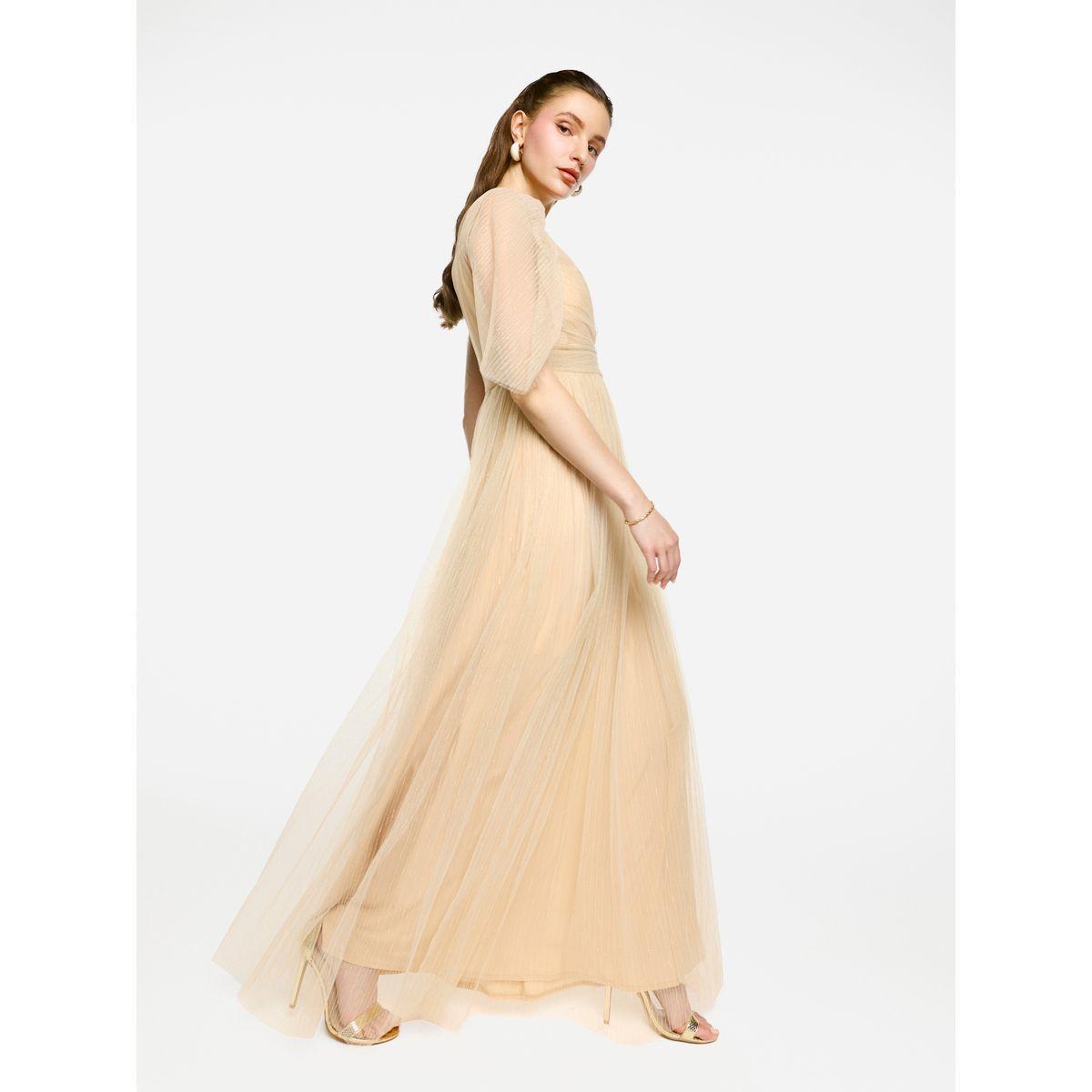 House of Moda Puff Sleeves Pleated Tulle Maxi Dress-women-clothing-dresses-image-2