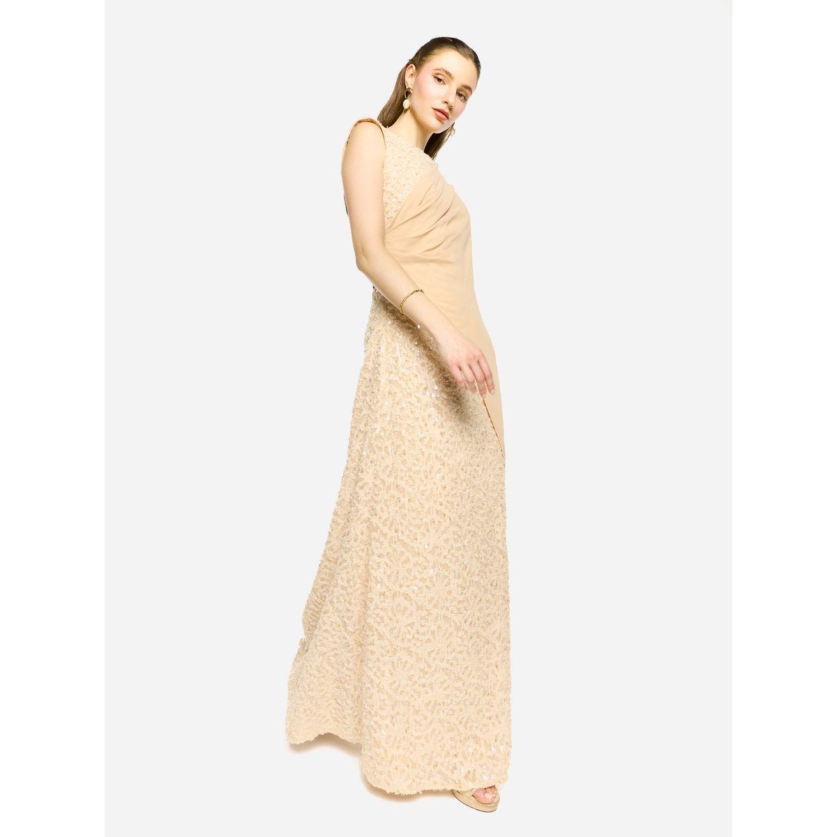 House of Moda Sequin Embroidered One Cape Sleeve Maxi Dress-women-clothing-dresses-image-4