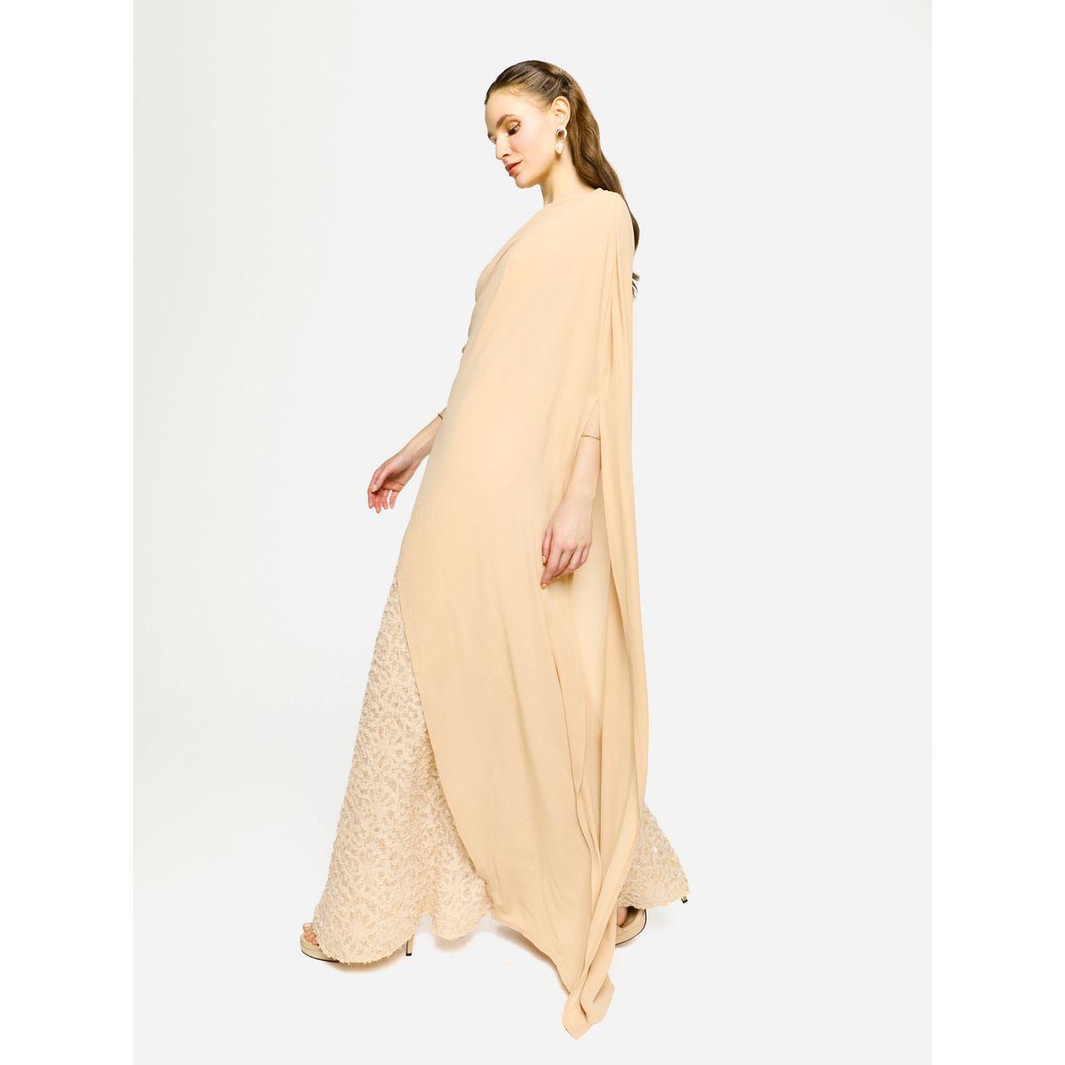 فستان طويل مُنمق بترتر مع أكمام بنمط كيب-women-clothing-dresses-image-6