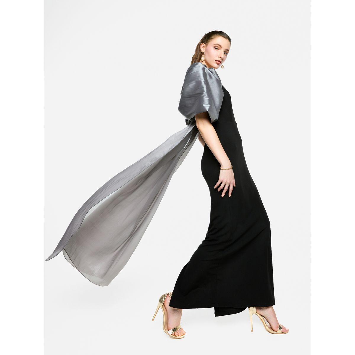 فستان طويل باكمام منفوخة وياقة مربعة-women-clothing-dresses-image-4