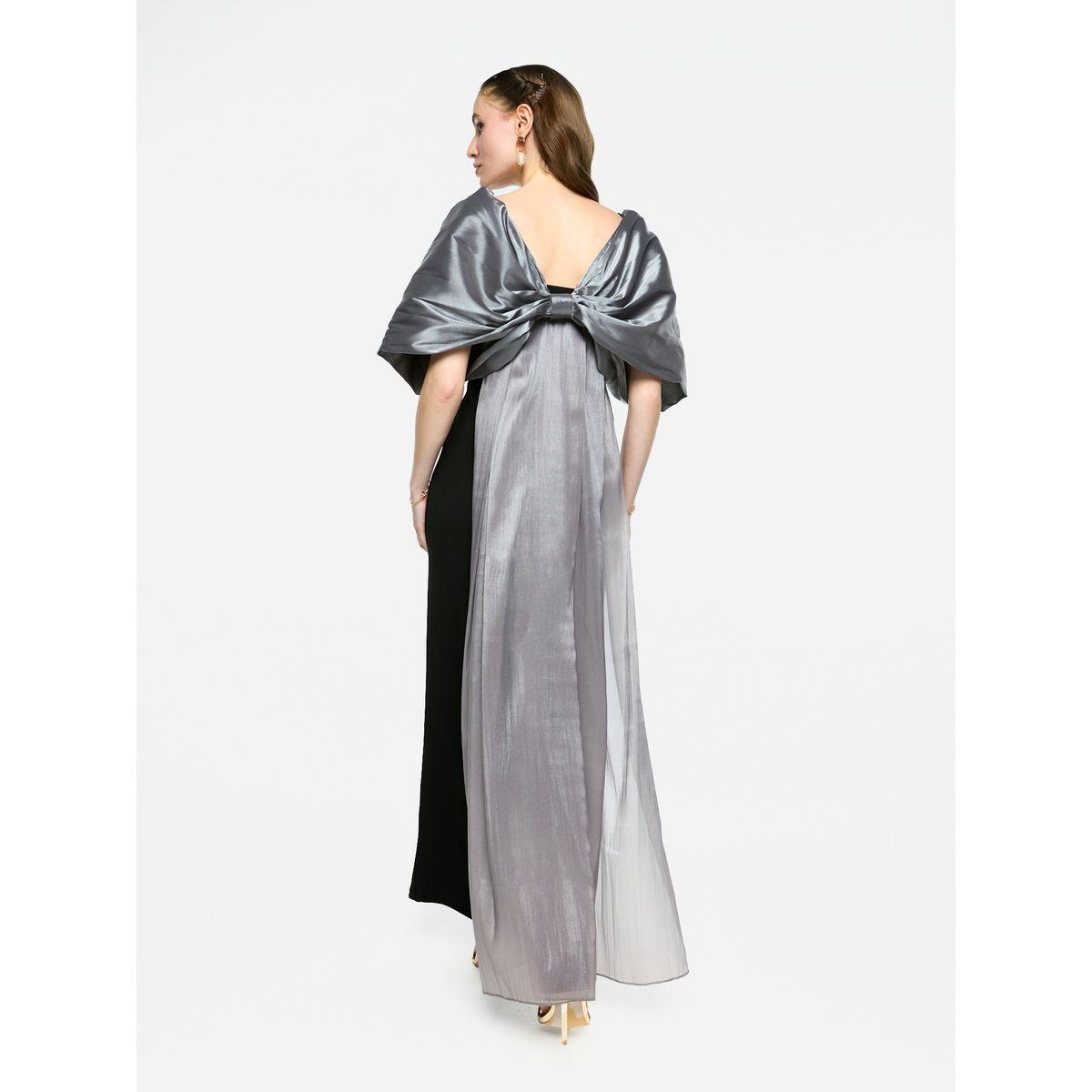 فستان طويل باكمام منفوخة وياقة مربعة-women-clothing-dresses-image-9