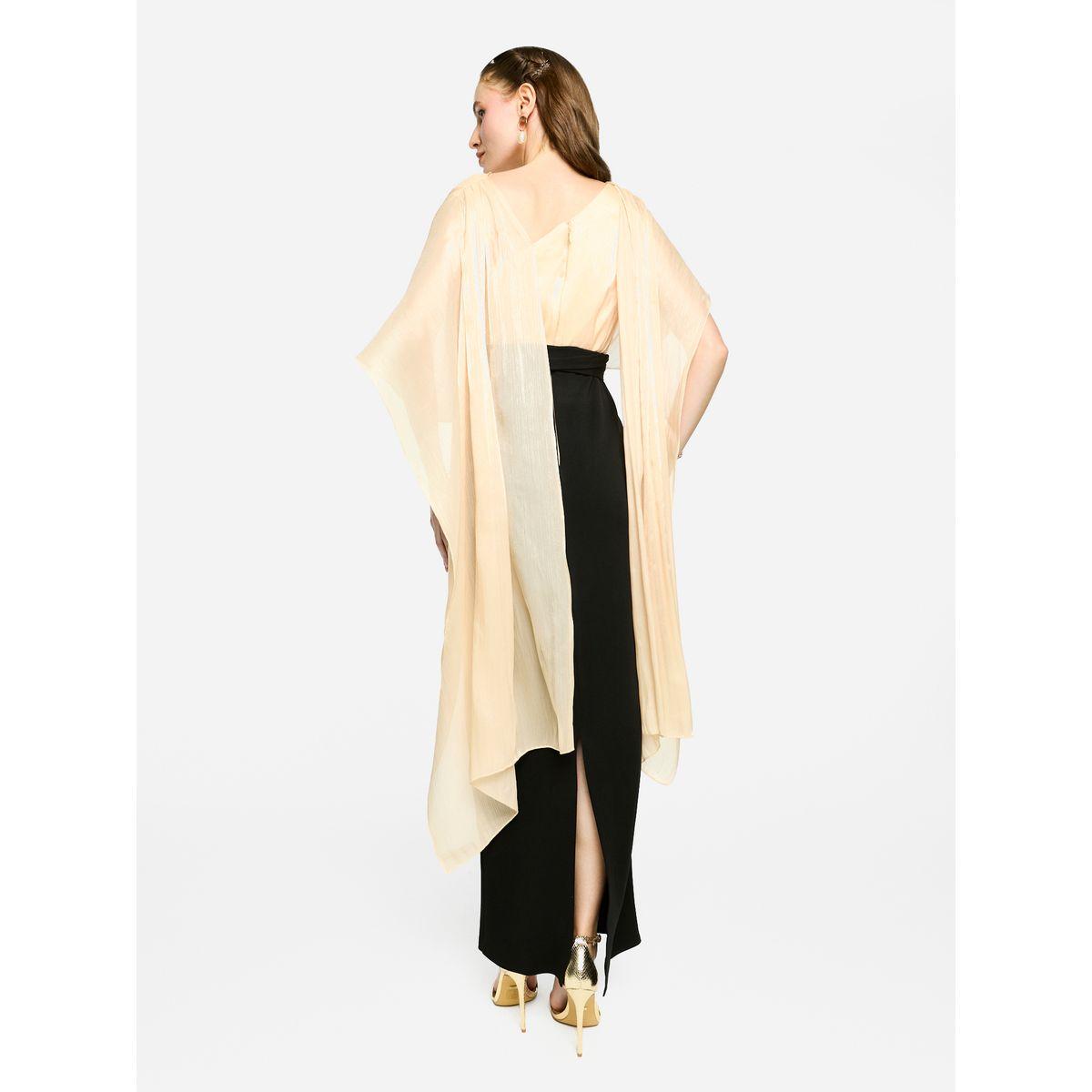فستان طويل بأكمام بنمط كيب-women-clothing-dresses-image-10