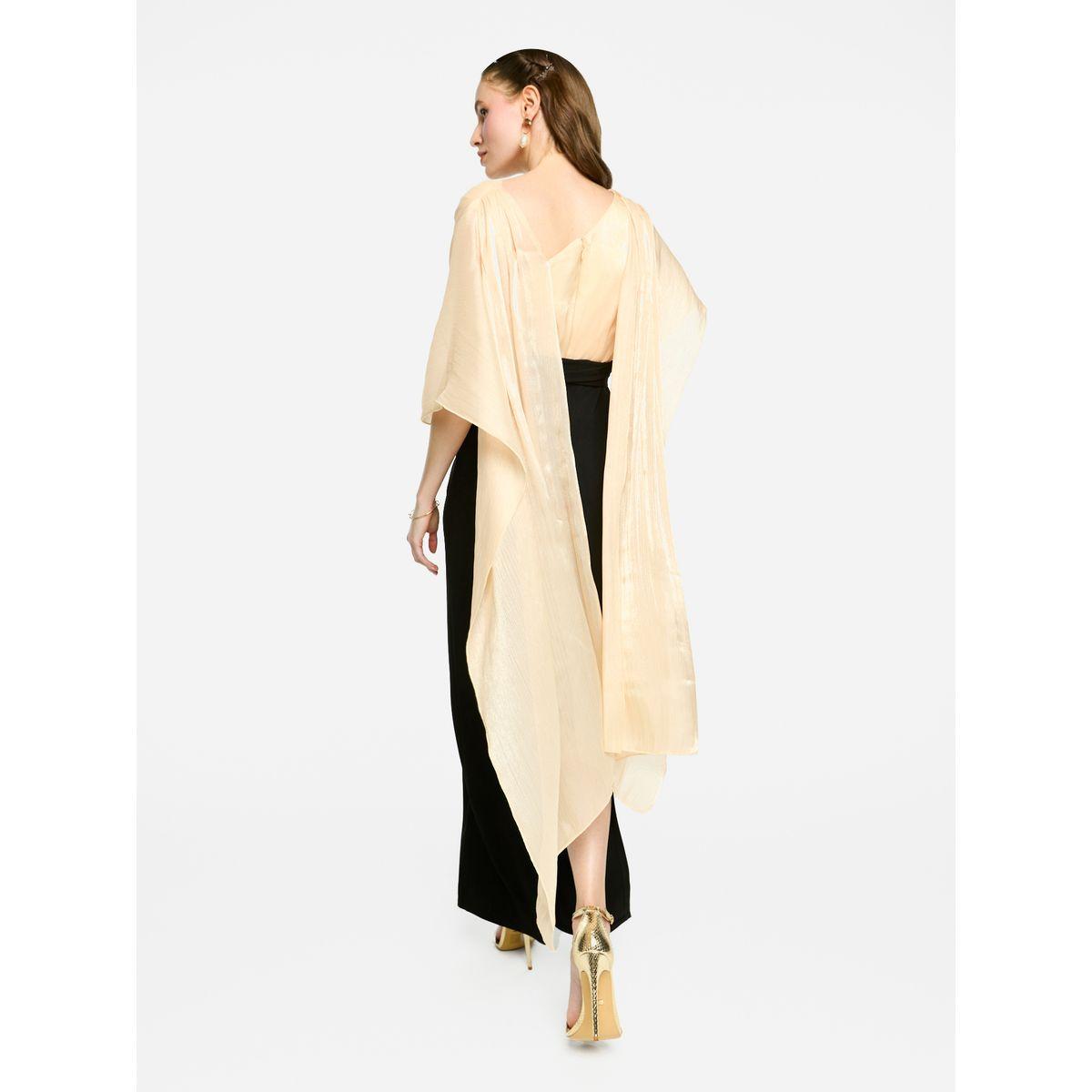 فستان طويل بأكمام بنمط كيب-women-clothing-dresses-image-2