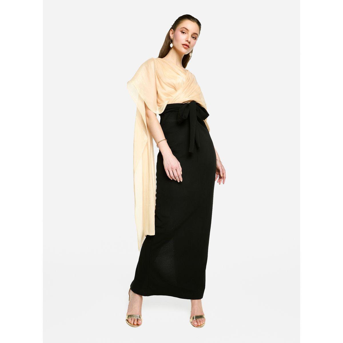 فستان طويل بأكمام بنمط كيب-women-clothing-dresses-image-4