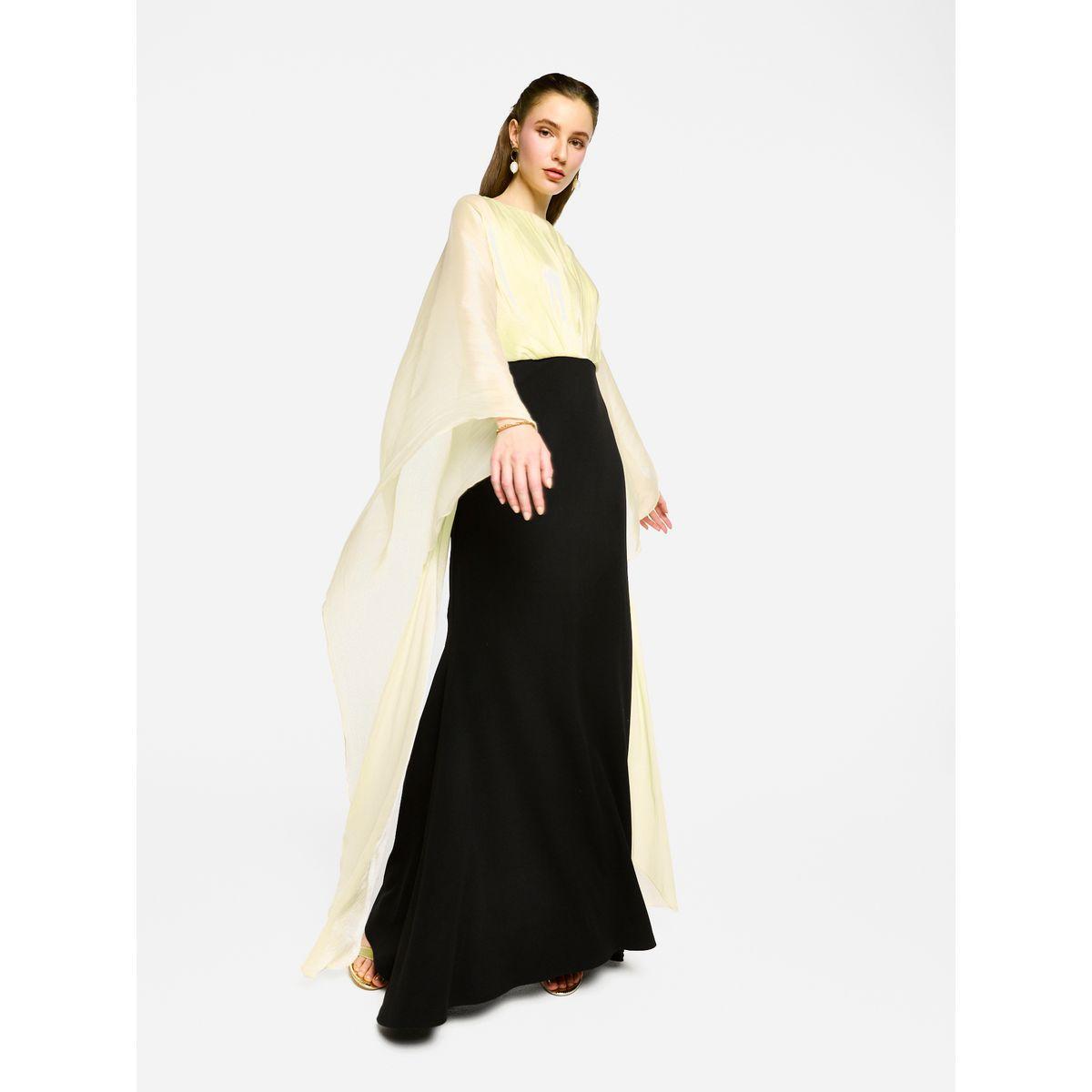 House of Moda Kimono Sleeve Color Block A-Line Maxi Dress-women-clothing-dresses-image-2