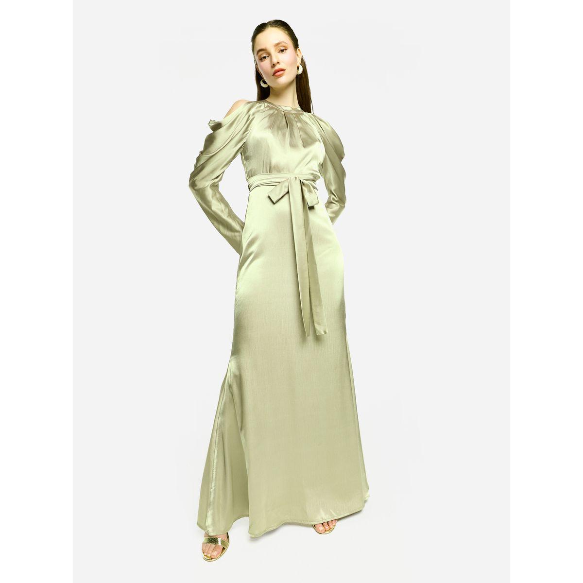 فستان طويل بتفاصيل كسرات مع أكتاف مكشوفة-women-clothing-dresses-image-2