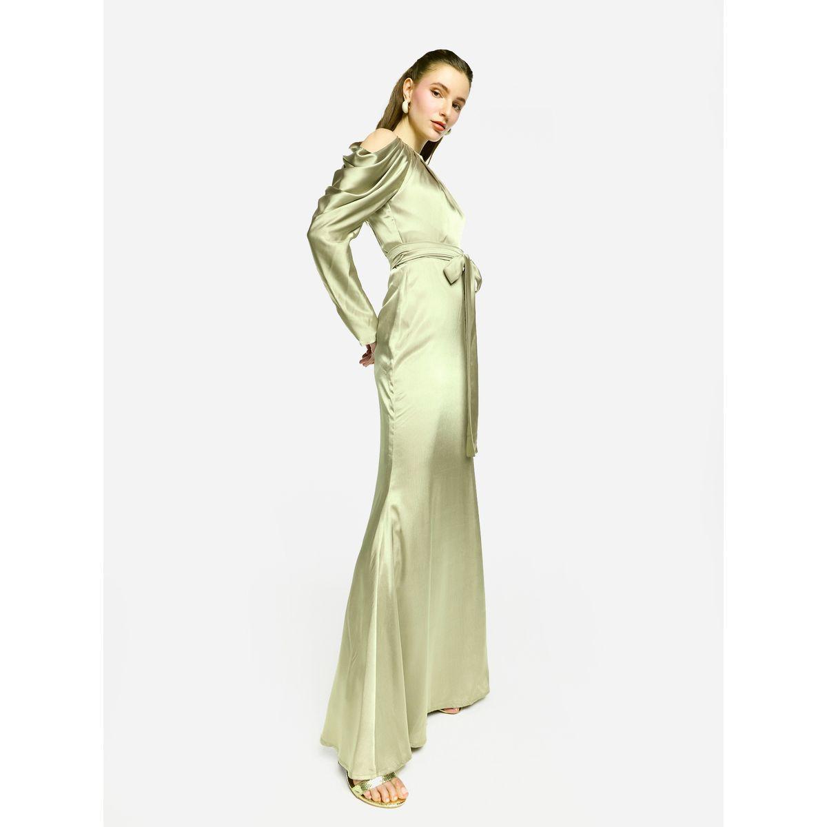 فستان طويل بتفاصيل كسرات مع أكتاف مكشوفة-women-clothing-dresses-image-3