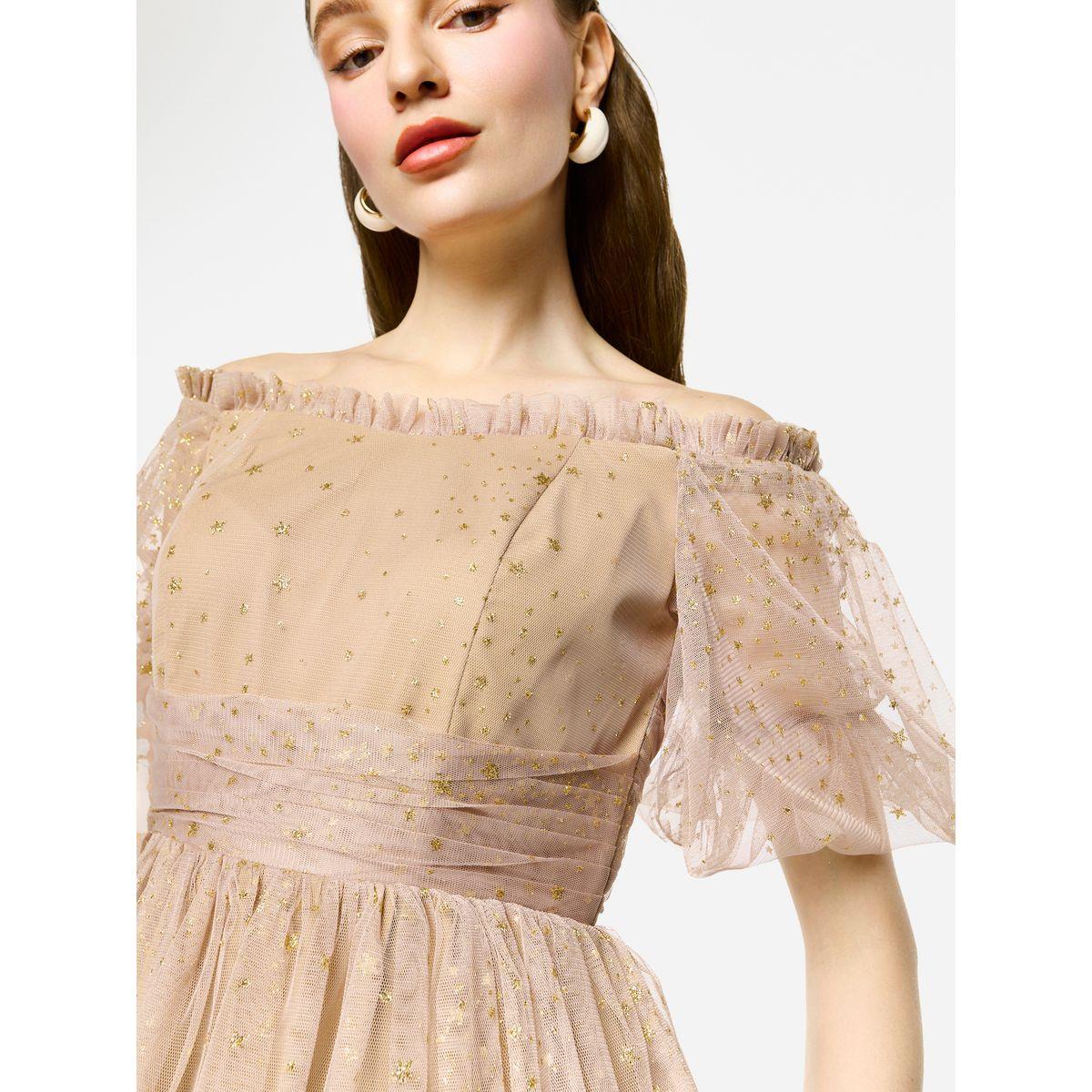 فستان طويل بتفاصيل كشكش مع أكتاف مكشوفة-women-clothing-dresses-image-8